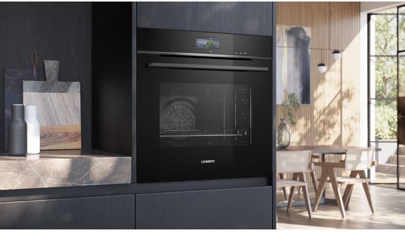 Siemens HB572ABS3, iQ300, Einbau-Backofen 60 x 60 cm, Air Fry, activeClean Pyrolyse Selbstreinung, LED-Touchbedienung, 3D Heißluft, Schnellaufheizung, cookControl10 Automatikprogramme, Edelstahl