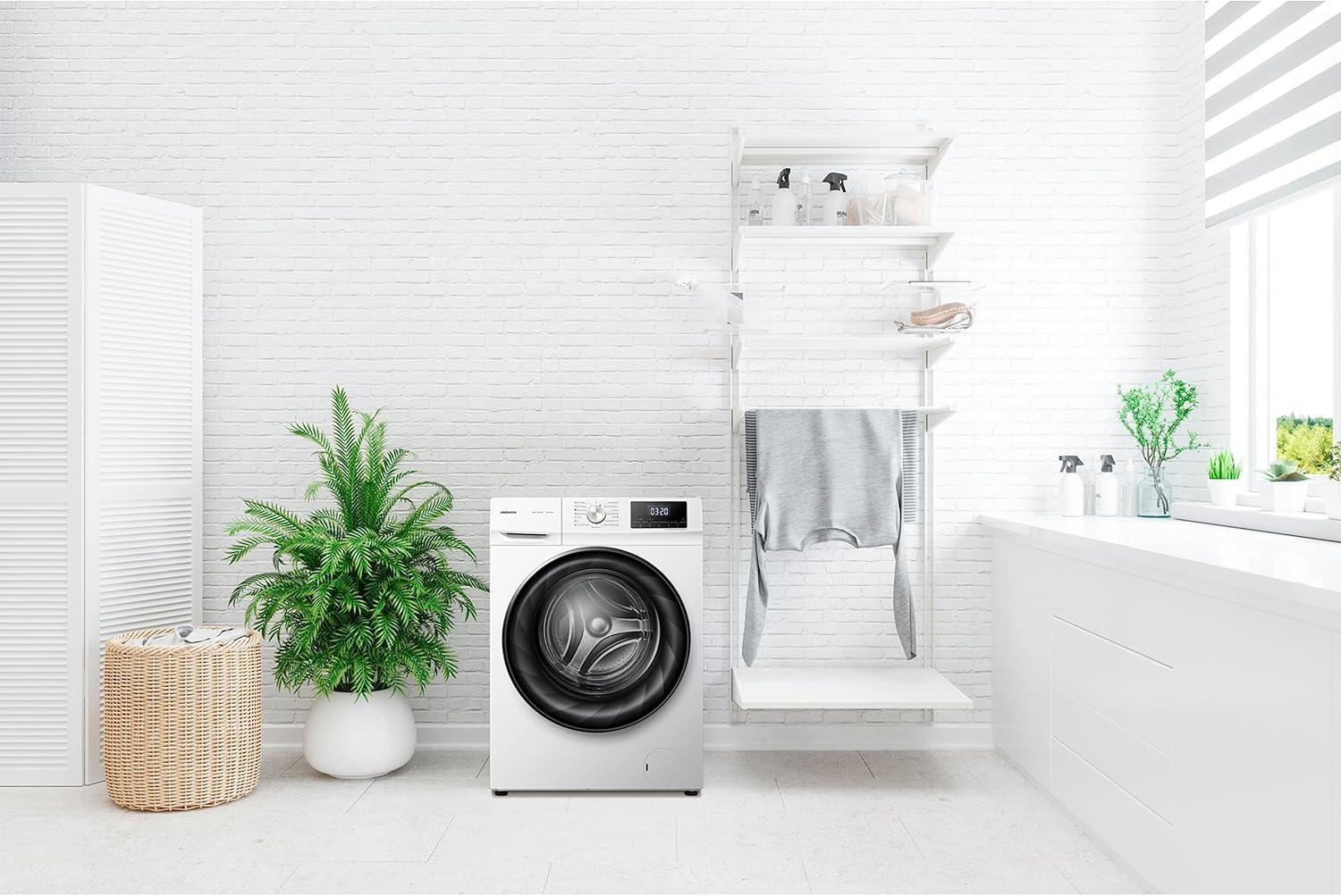 MEDION Waschmaschine (8 kg, 1400 U/Min, 15 Programme, Timerfunktion, Kindersicherung, LED Display, MD 37511)