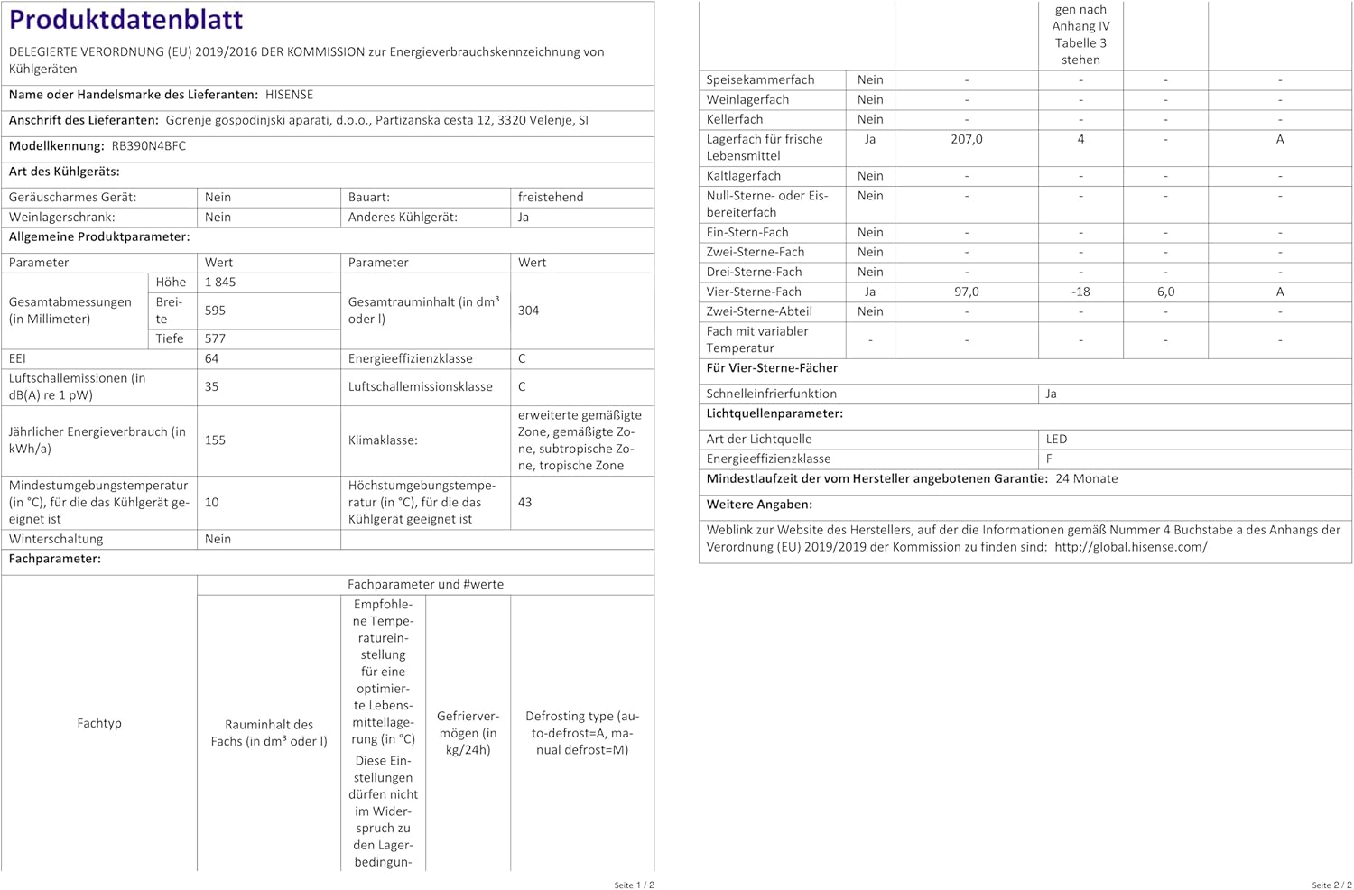 Hisense RB327N4ADD Fridge-Freezer Combination, EEK D, Total NoFrost, Interchangeable Door Hinge, Bottle Grid, 171 Litre Fridge Compartment, 85 Litre Freezer Compartment, Stainless Steel Look