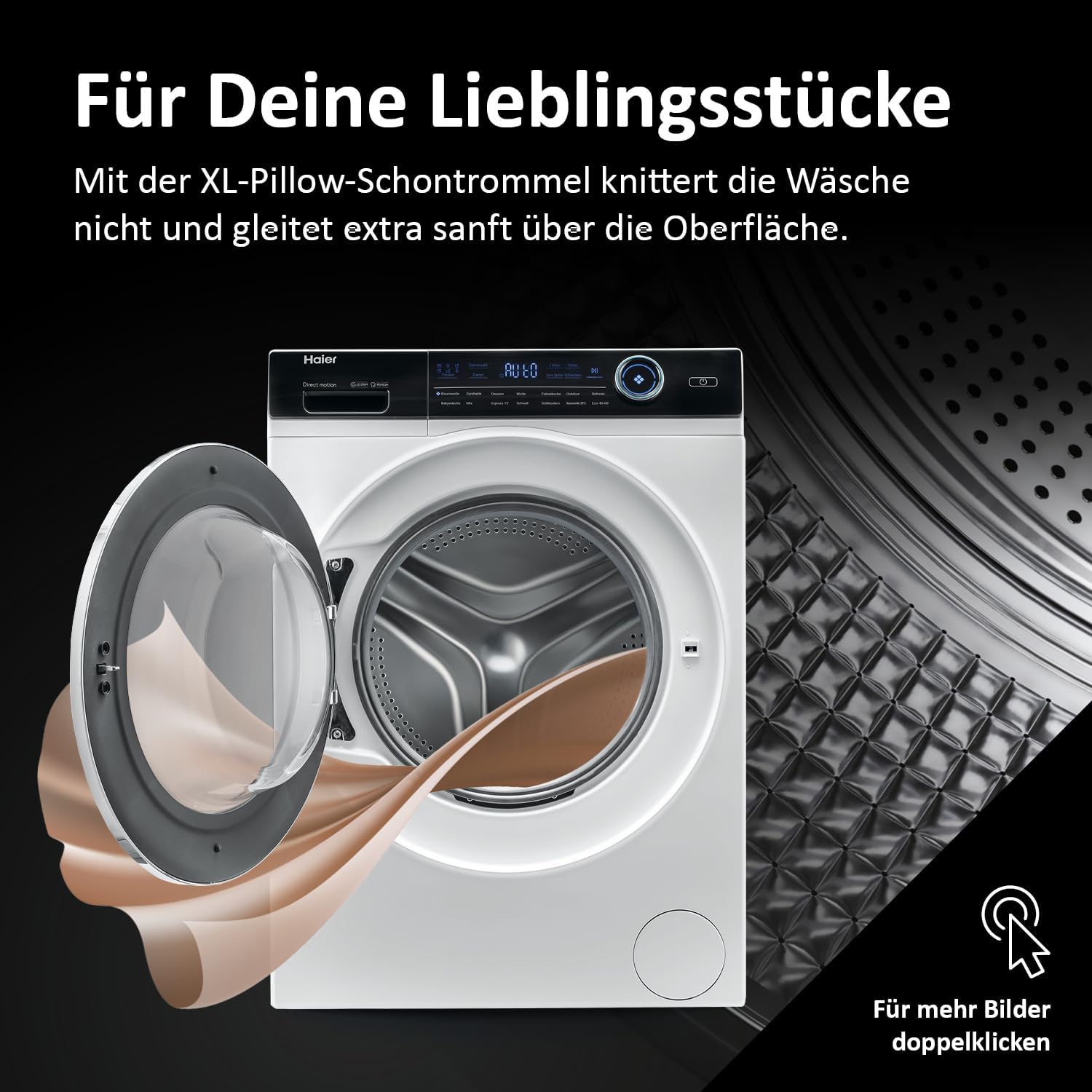 Haier I-PRO SERIE 7 PLUS HW120-B14979EU1 Waschmaschine / 12 kg / 20% effizienter als Klasse A/Smart Home - Wi-Fi & hOn App/Direct Motion Motor/Refresh-Programm & Fleckenoptionen