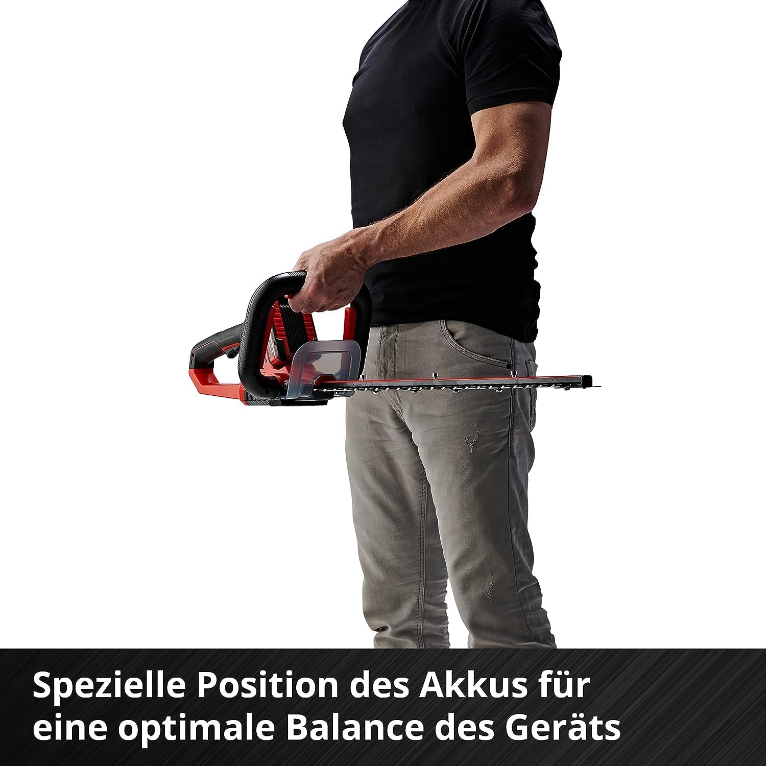 Einhell Akku-Heckenschere ARCURRA 18/55 Power X-Change (18 V, 55 cm Schnittlnge, 18 mm Zahnabstand, inkl. Schnittgutsammler, schmaler Frontgriff, ohne Akku)