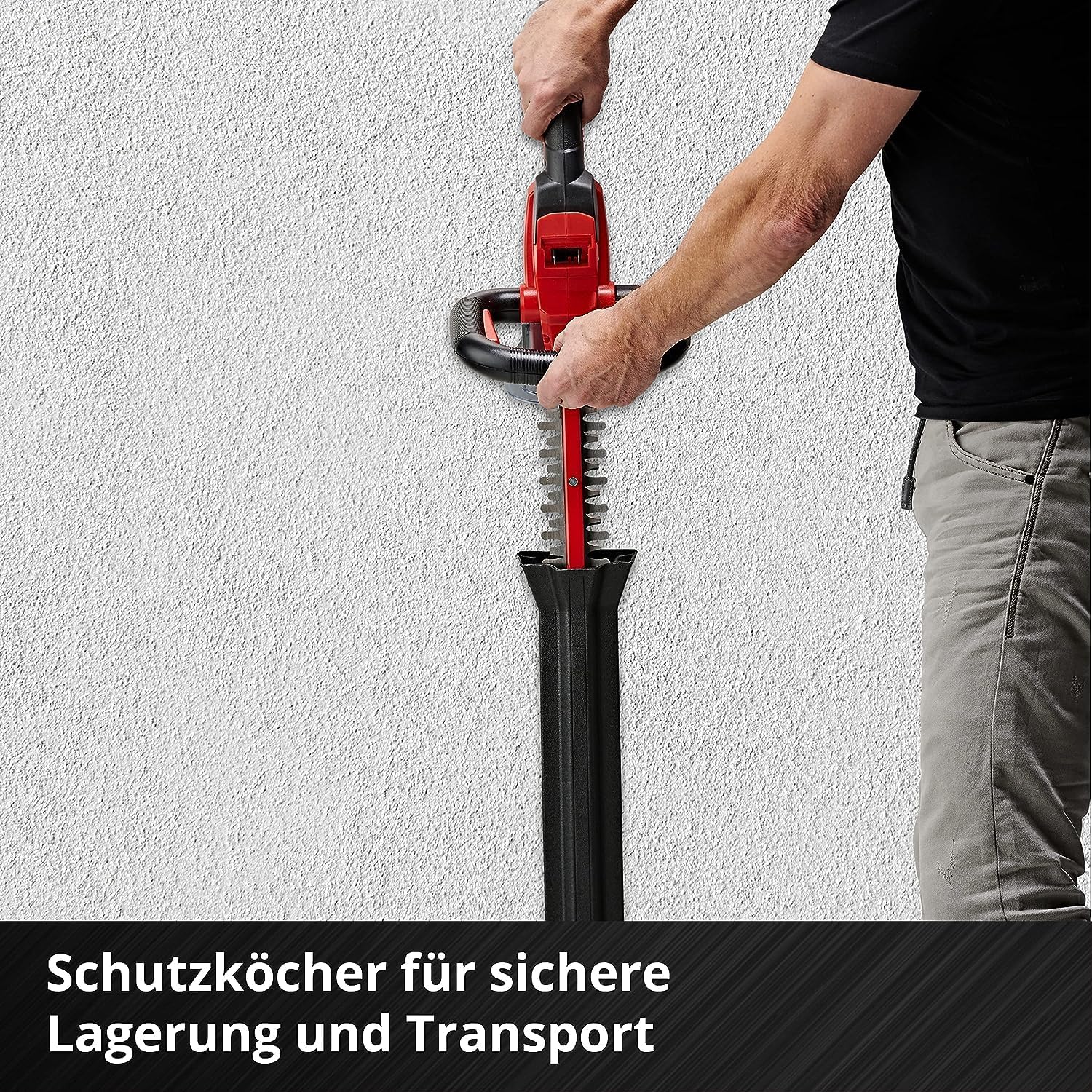 Einhell Akku-Heckenschere ARCURRA 18/55 Power X-Change (18 V, 55 cm Schnittlnge, 18 mm Zahnabstand, inkl. Schnittgutsammler, schmaler Frontgriff, ohne Akku)