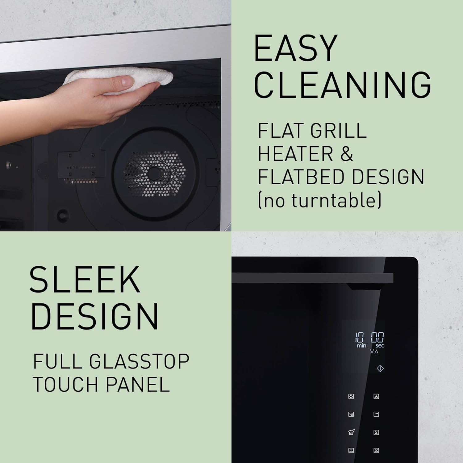 Panasonic NN-CS88LBEPG | 4-in-1-Kombi-Dampfofen, 31 l, Inverter, Drehheizung auf 30-230 °C, Flachgrill 1300 W, Mikrowelle 1000 W, Dampf 1300 W, feste Oberseite, Schwarz — Version FR