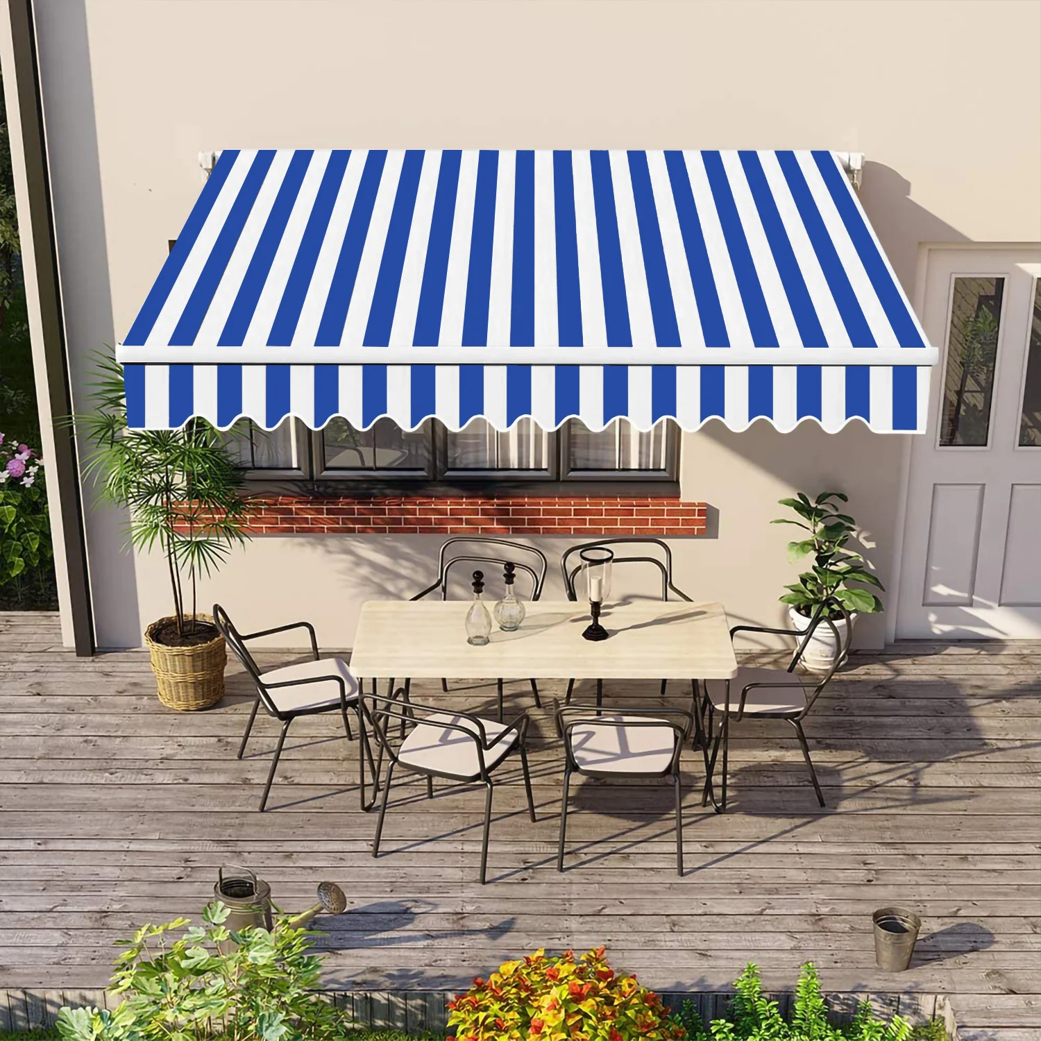 Sonnewelt Gelenkarmmarkise mit manueller Kurbel