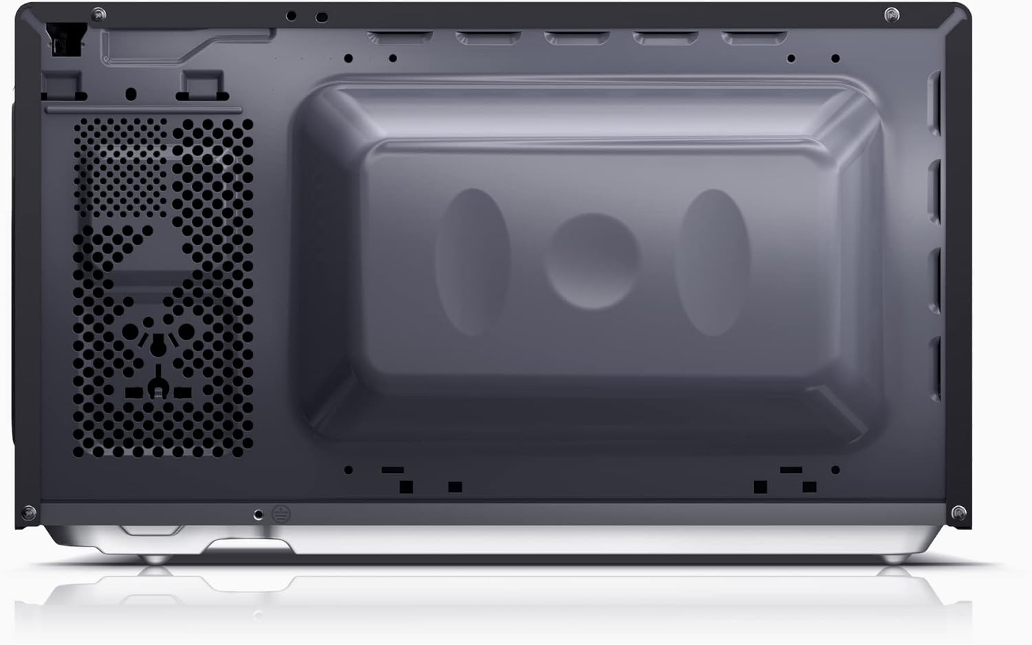 SHARP MG81ES Mikrowelle mit Grill (Mikrowelle: 900W, Grill: 1100W, 11 Leistungsstufen, Auftaufunktion, Abmessungen: 512x300x396cm, Emaille-Keramik-Garraum mit antibakteriellen Eigenschaften), silber