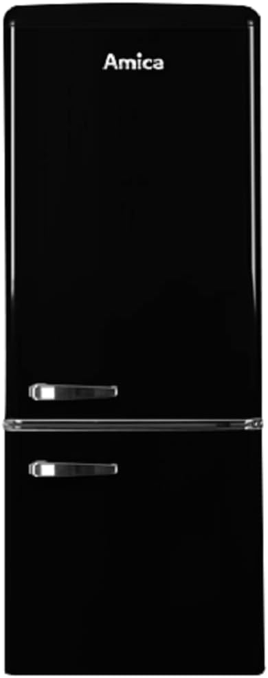 Amica KGC 15632 T Retro Kühl-/Gefrierkombination / Ice Blue (Türkis) / 144cm (H) x 55cm (B) x 62cm (T) / Retro-Design / Kühlschrank mit Gefrierfach