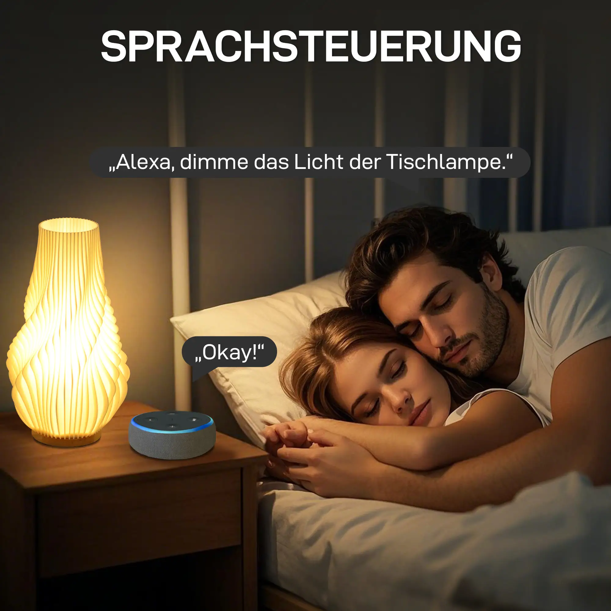 HOMCOM Smart Tischlampe mit App-Steuerung