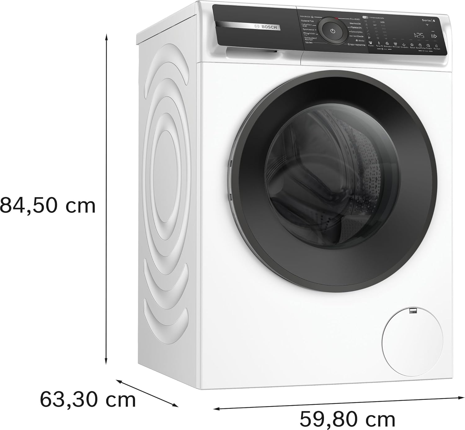 BOSCH WAN28127 Waschmaschine Serie 4, Frontlader mit 8kg Fassungsvermögen, 1400 UpM, Iron Assist, Active Water Plus, EcoSilence Drive, Speed Perfect, Weiß, 60cm