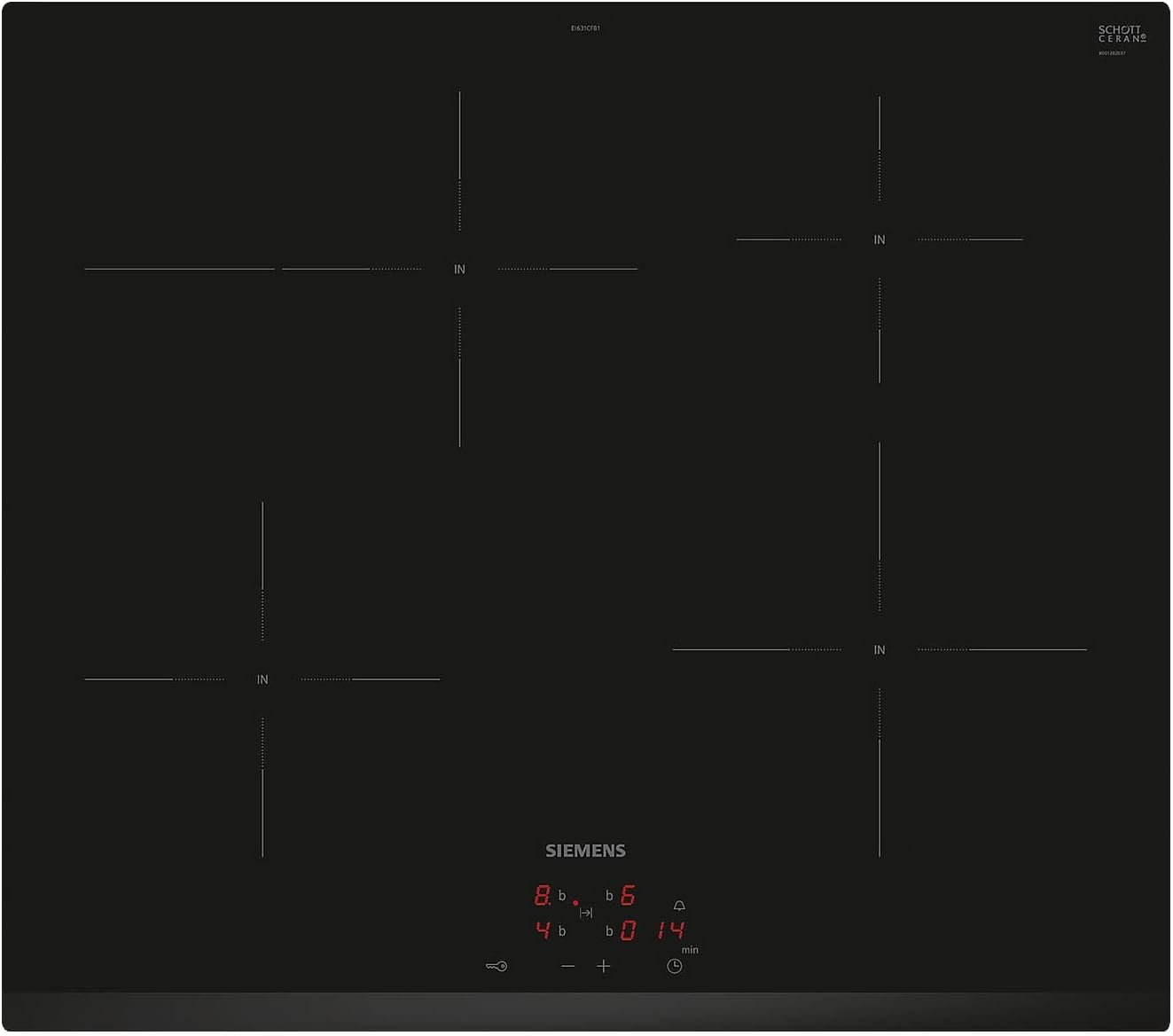 Siemens EQ522IA01, Einbauherd-Set, Bestehend aus HE517GBS4 Herd, 60 x 60 cm, 3D Heißluft, Selbstreinigung, Clip Auszug & EI645CFB6E Induktionskochfeld, Bräterzone, powerBoost, Edelstahl Rahmen
