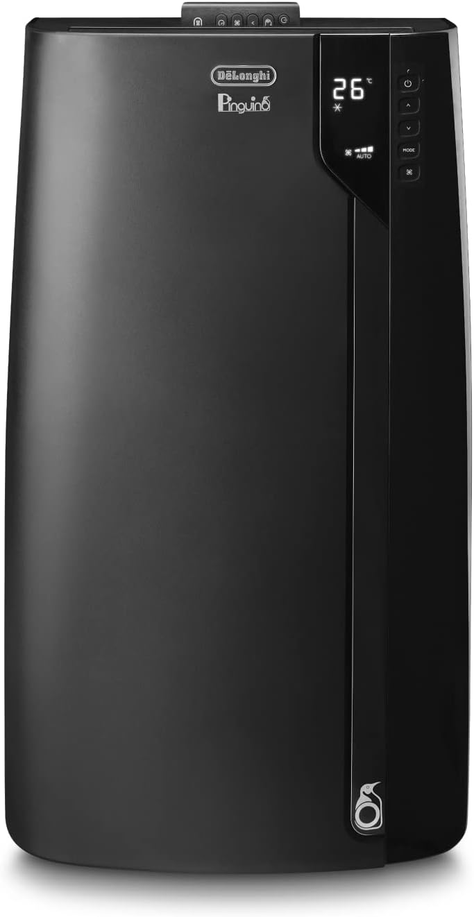 De'Longhi Pinguino PAC EL112 CST WiFi, Mobile Klimaanlage mit MyEcoRealFeel-Technologie für Räume bis zu 110 m³,11.000 BTU/h, 2,9 kW, 63 dB, Entfeuchtungsfunktion, A+, App- und Sprachsteuerung, Weiß