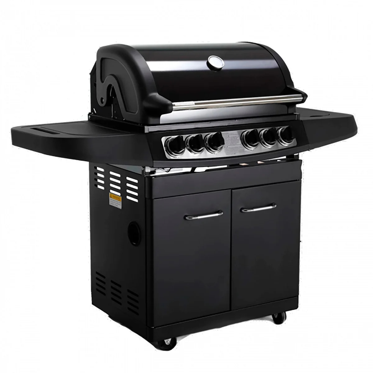 KOBE Gasgrill STYLE PLATINUM, BLACK EDITION 4 Brenner und Seitenkocher, 145x61x116cm