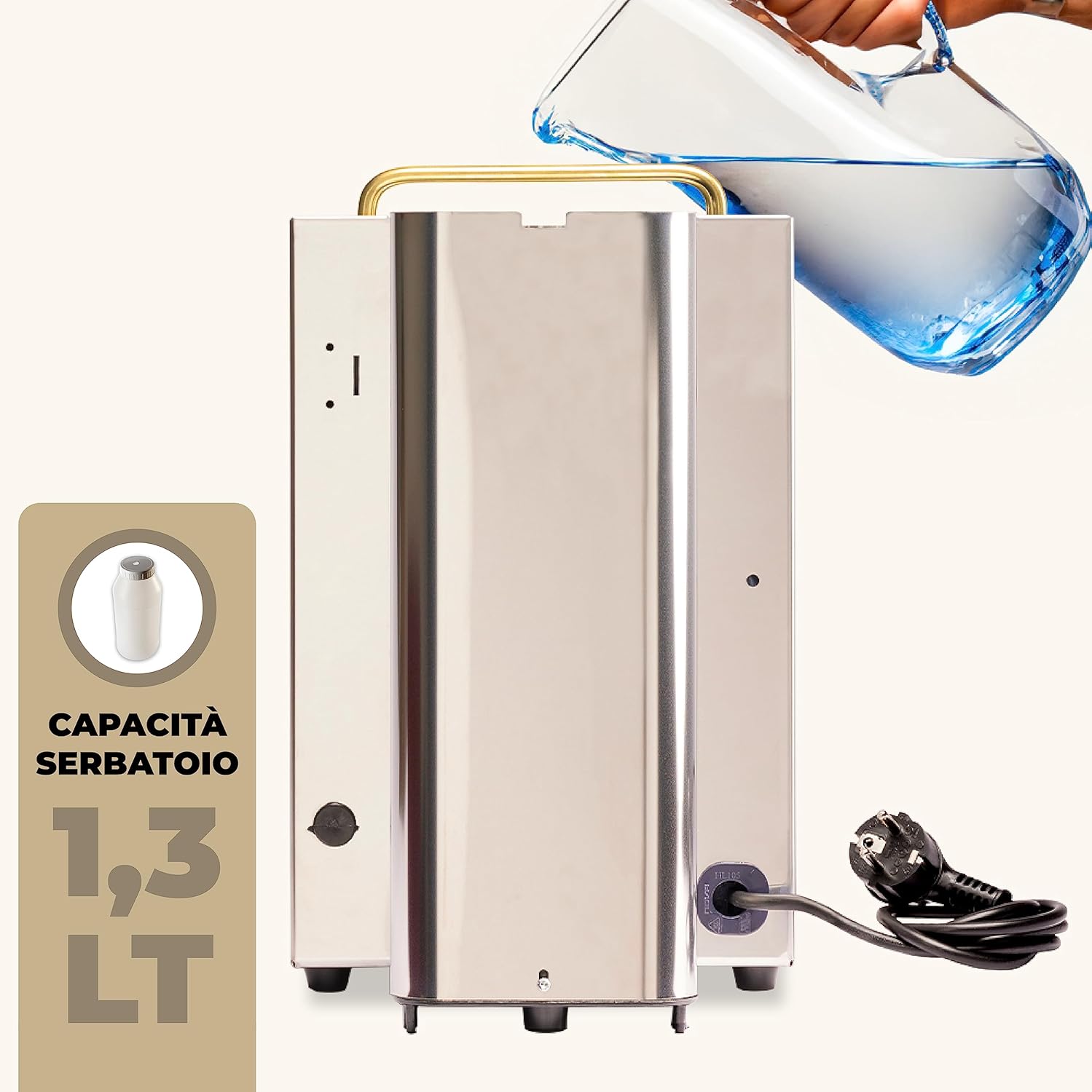 Faber PRO Total Deluxe Kaffeemaschine aus Messing, 44 mm Ese Papier, 1.3 liters, (Weiß)