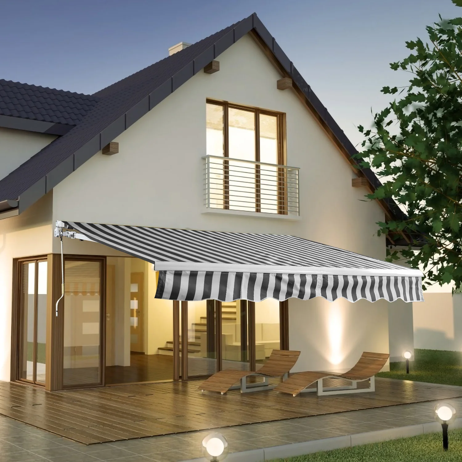 Sonnewelt Gelenkarmmarkise mit manueller Kurbel