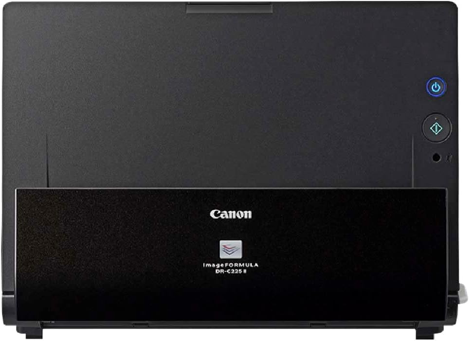 Canon DR-C225 II - imageFORMULA Dokumentenscanner (Duplex, Einzug, Farbe, 600dpi, 25 Seiten/Min, PDF OCR, kompakt, schwarz)