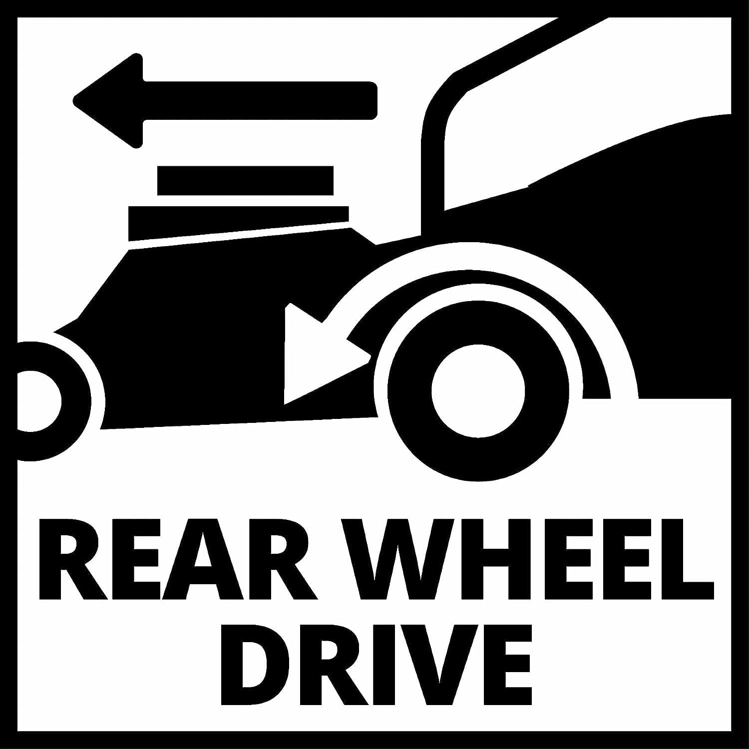 Einhell Benzin-Rasenmäher GC-PM 46/5 S (2 kW, bis 1.400 m², 1 Zylinder, 4-Takt-Motor, abschaltbarer Hinterradantrieb, 9-stufige zentrale Schnitthöhenverstellung 25-80 mm)