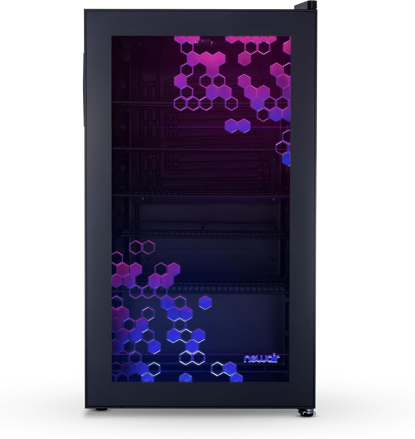 Getränkekühlschrank | Freistehender Kühlschrank für 126 Dosen mit Glastür mit Scharnier rechts | Mini-Getränkekühlschrank, perfekt für Bier, Wein, Limonade und kühlere Getränke