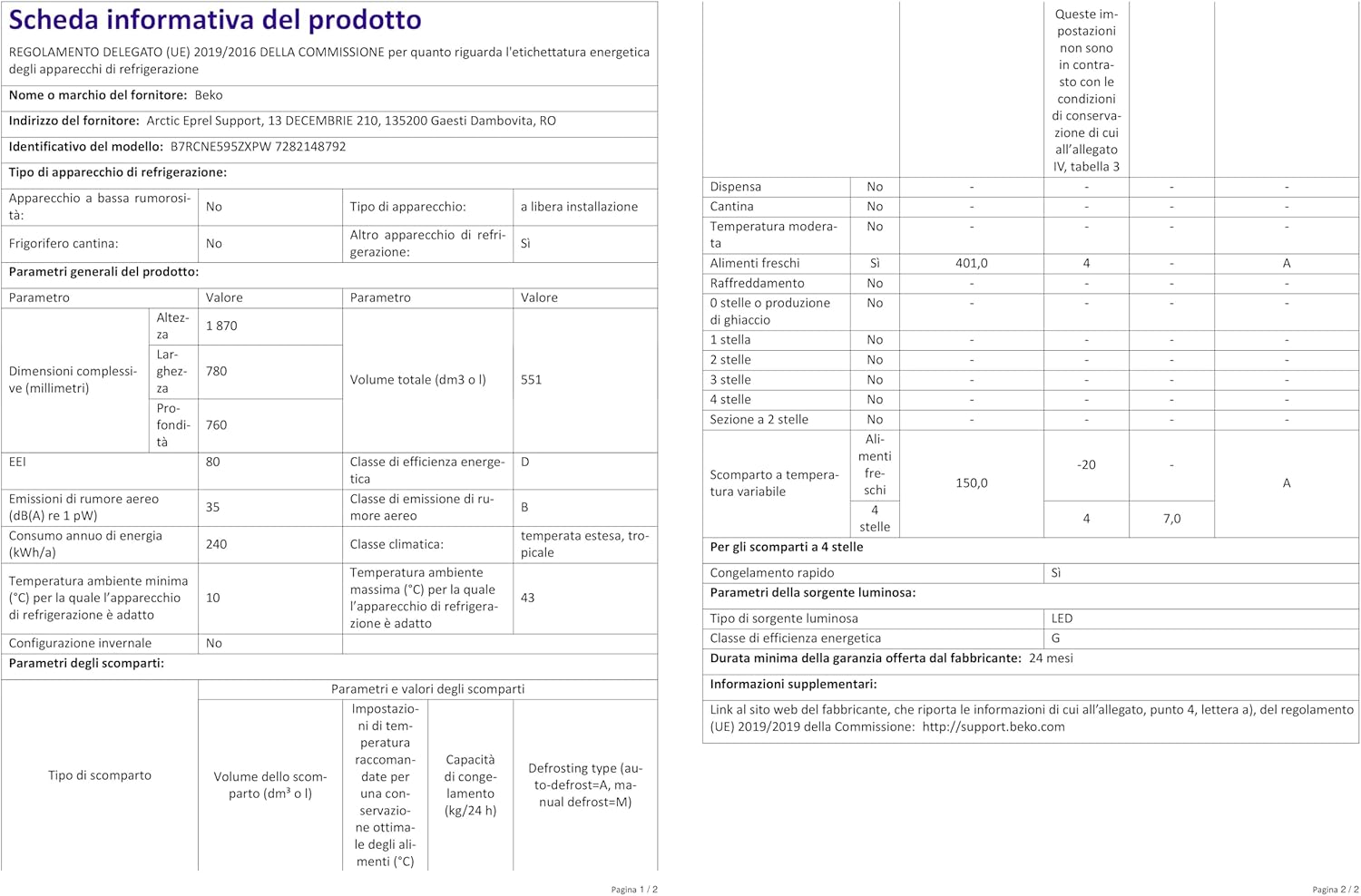 Beko RCNE366E70ZXBRN bPRO700 freistehende Kühl-/Gefrierkombination, großer Kühlschrank, 323 l Gesamtrauminhalt, HarvestFresh, NoFrost, leise, SmoothFit, 0°C-Zone, Dark Inox