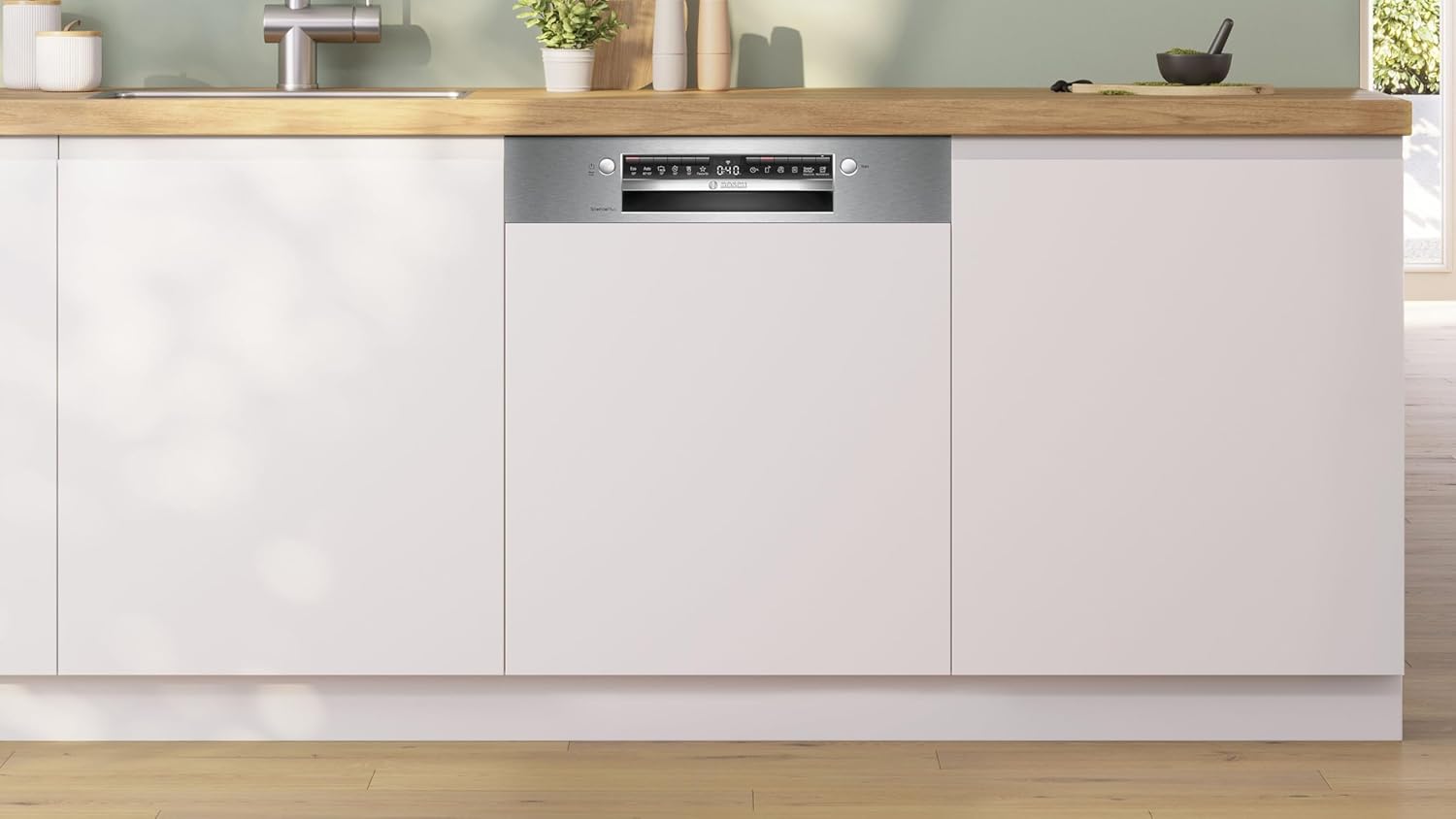 Bosch SMU4ECS28E, Serie 4, Smarter Unterbau-Geschirrspüler 60 cm, Besteckschublade, Spülmaschine Made in Germany, besonders Leise, Extra Trocknen, schneller sauberes Geschirr, Ferndiagnose, Edelstahl