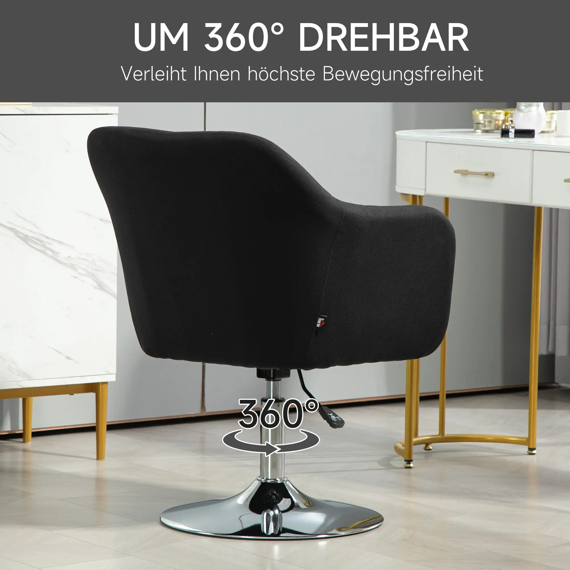 HOMCOM Polsterstuhl höhenverstellbar drehbar Loungesessel