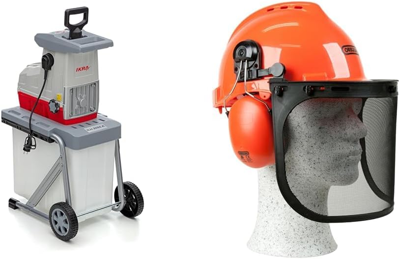 IKRA 81002880 Elektro Gartenhäcksler Walzenhäcksler ILH 3000 A, leise robust wartungsarm, Starke 3.000 Watt, Aststärke bis 44mm, 230 V