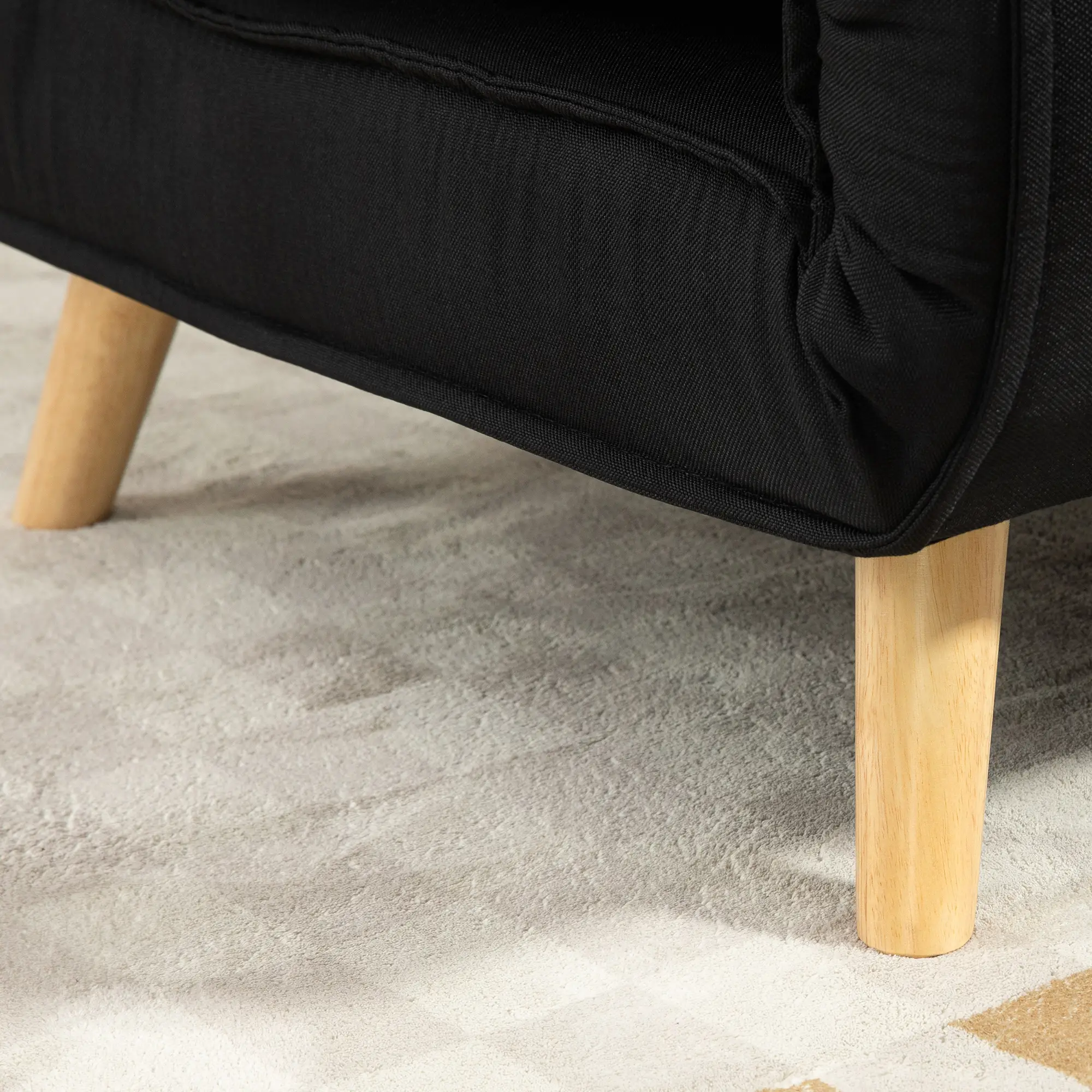 HOMCOM Schlafsessel 2in1 verstellbare Rückenlehne Leinenoptik