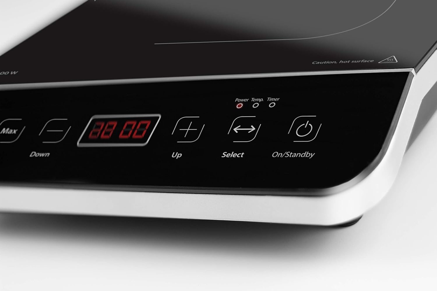 CASO Touch 3500 Induktionskochplatte doppelt mobil, Sicherheitsschalter, 60-240°C, 6 Stufen, Timer 180 Min., Tpfe bis 26 cm, 3500 Watt, Glaskeramik