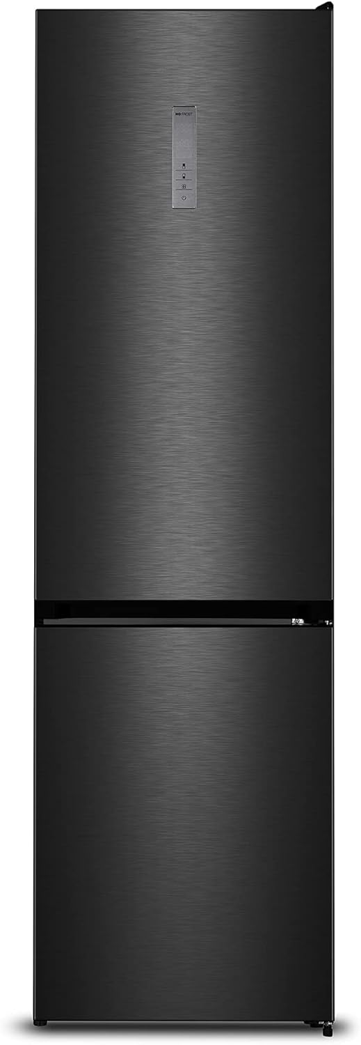 Hisense RB327N4ADD Fridge-Freezer Combination, EEK D, Total NoFrost, Interchangeable Door Hinge, Bottle Grid, 171 Litre Fridge Compartment, 85 Litre Freezer Compartment, Stainless Steel Look