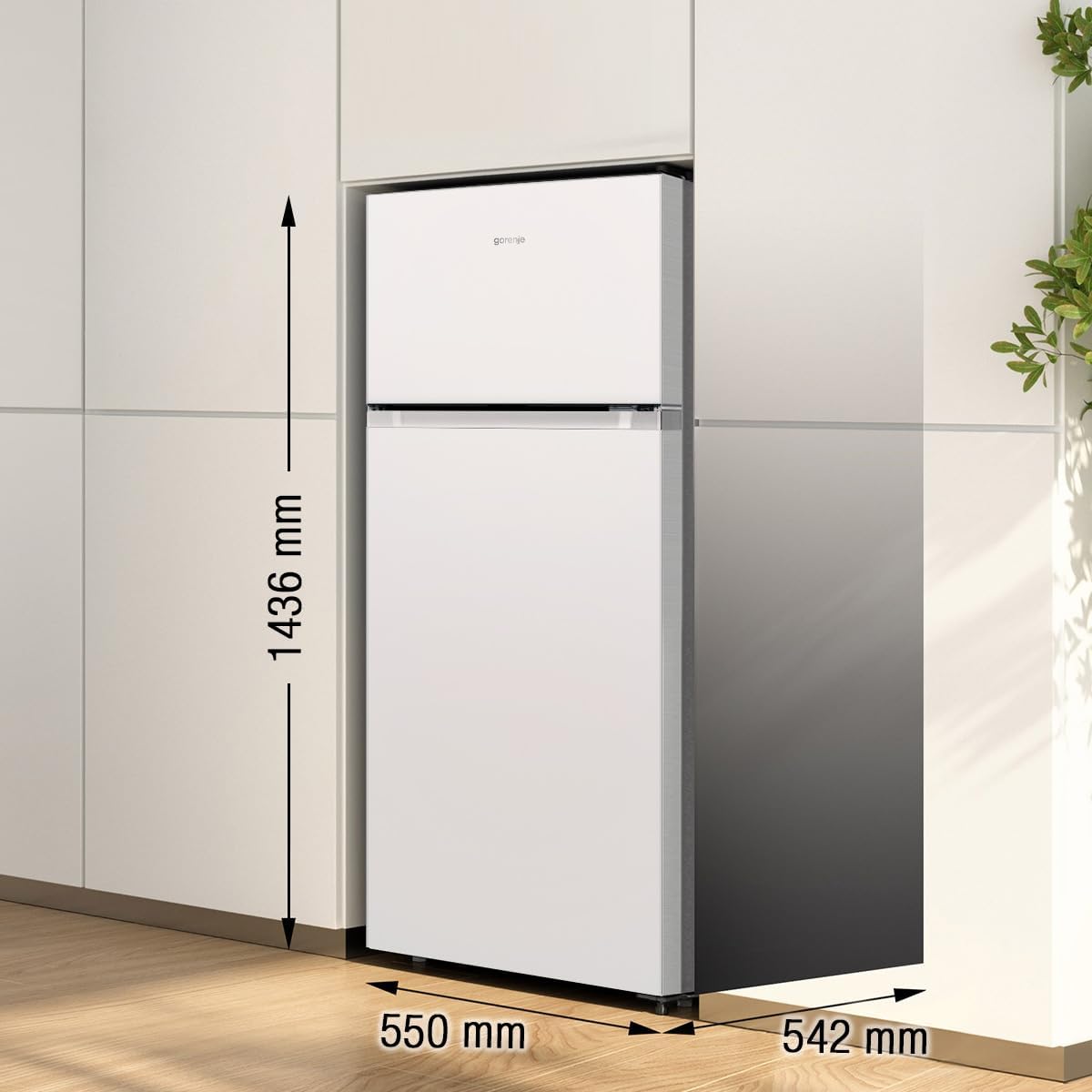 Gorenje N 619EAXL4 Kühl-Gefrier-Kombination/ LED Display/ 186 cm/ 300 l/ NoFrostPLus/ Gemüsefach mit Feuchteregler/ FastFreeze/ edelstahl