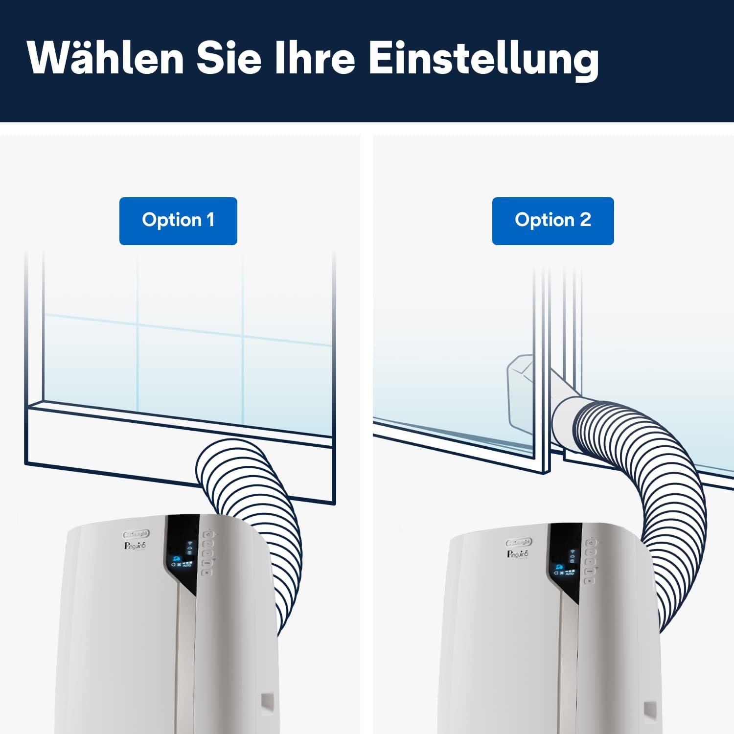 De'Longhi Pinguino PAC EL112 CST WiFi, Mobile Klimaanlage mit MyEcoRealFeel-Technologie für Räume bis zu 110 m³,11.000 BTU/h, 2,9 kW, 63 dB, Entfeuchtungsfunktion, A+, App- und Sprachsteuerung, Weiß