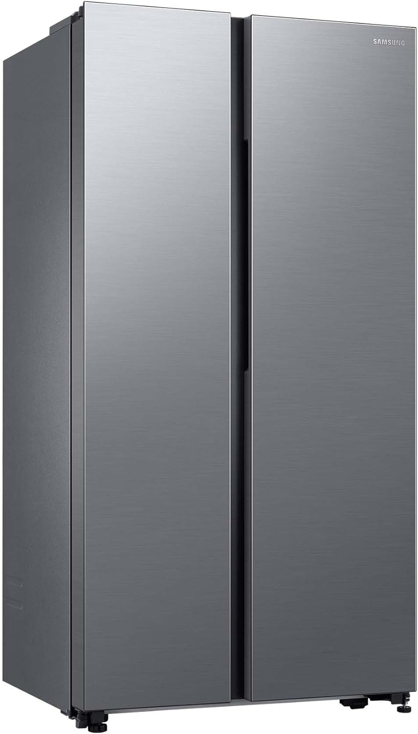 Samsung RS64DG53R3B1EF Side-by-Side-Kühlschrank mit Gefrierfach, 178 cm, 628 l, SmartThings AI Energy Mode, Eis- und Wasserspender, Slim Ice Maker, Premium Black Steel