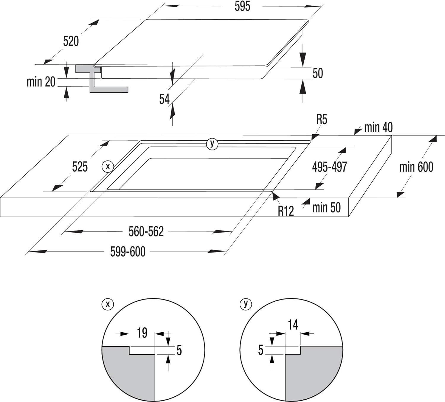 Gorenje 738971 Einbaubackofen-Set OptiBake Black Steam Pyro Set / 77L / Heißluft/Pyrolyse/ExtraSteam/GentleClose/AirFry/Pizzamode 300°C/PerfectGrill/Induktions-Kochfeld mit BridgeZone/schwarz