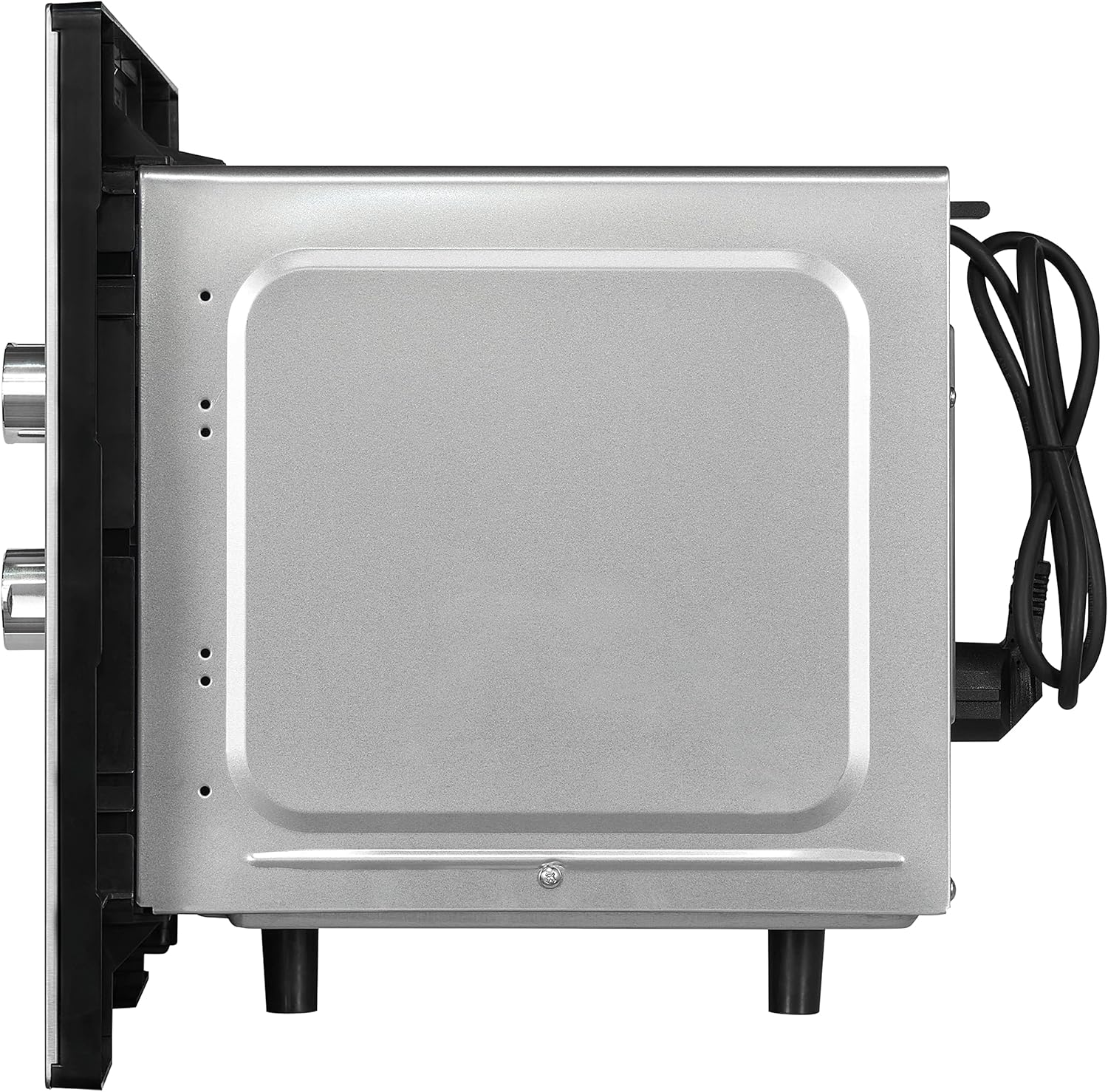 Exquisit Einbaumikrowelle EMW10-020 inox | 800 W Leistung | Kinderleichte Bedienung | Einfacher Einbau | Timer | Drehteller 27cm | Mikrowelle 60 cm | Einbaugerät | Edelstahl