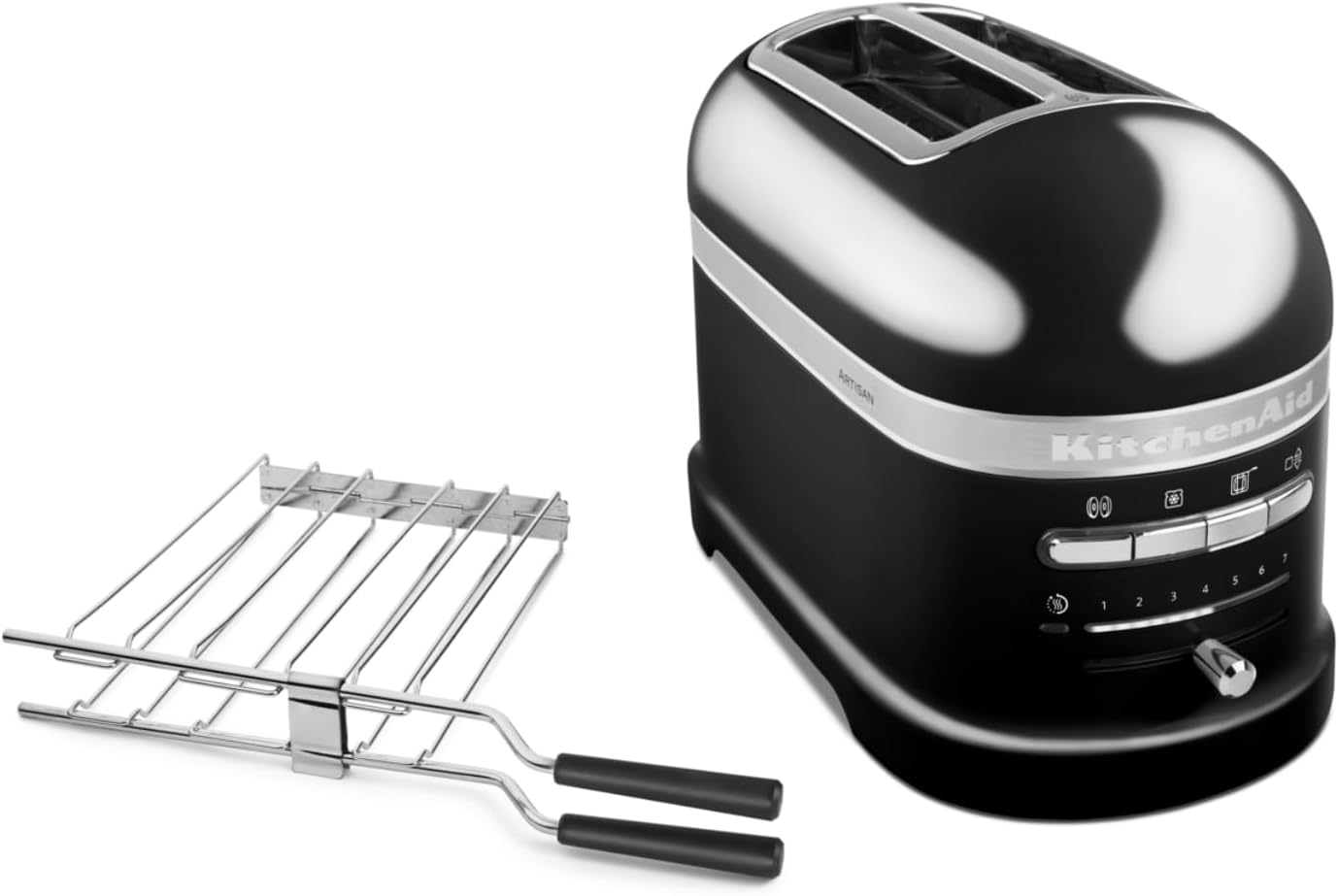 KitchenAid Toaster für 2 Scheiben mit Sandwich-Zange | Artisan | Retro Toast Machine | Verschiedene Funktionen und Bräunungsstufen | Grün