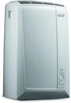 De'Longhi Pinguino PAC EM82, Mobile Klimaanlage für Rume bis zu 80 m, 9.400 BTU, 2,4 kW, 63 dB, Entfeuchtungsfunktion, Energieklasse A, 24h-Timer, Wei