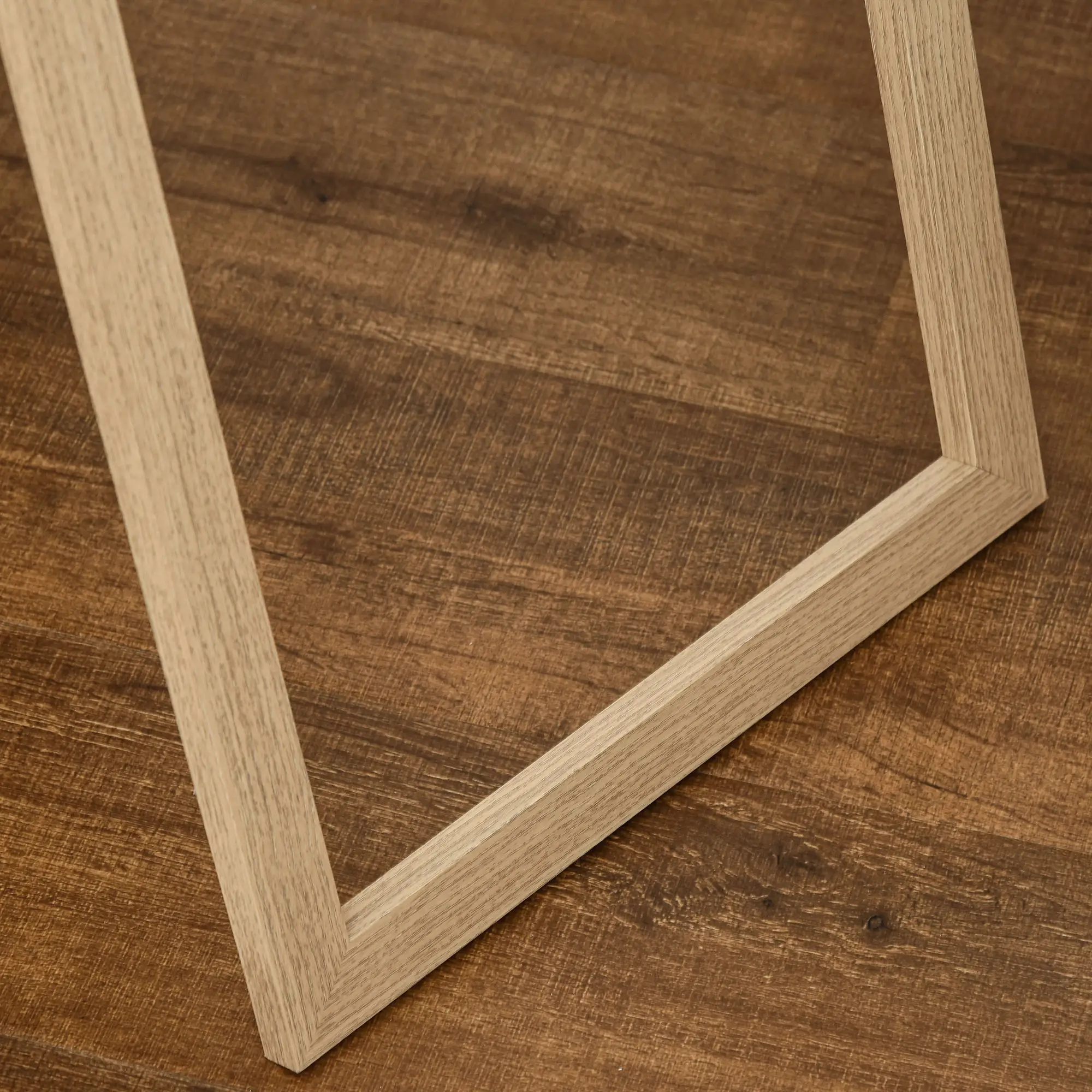 HOMCOM Standspiegel Ganzkörperspiegel bruchsicher Holzmaserung