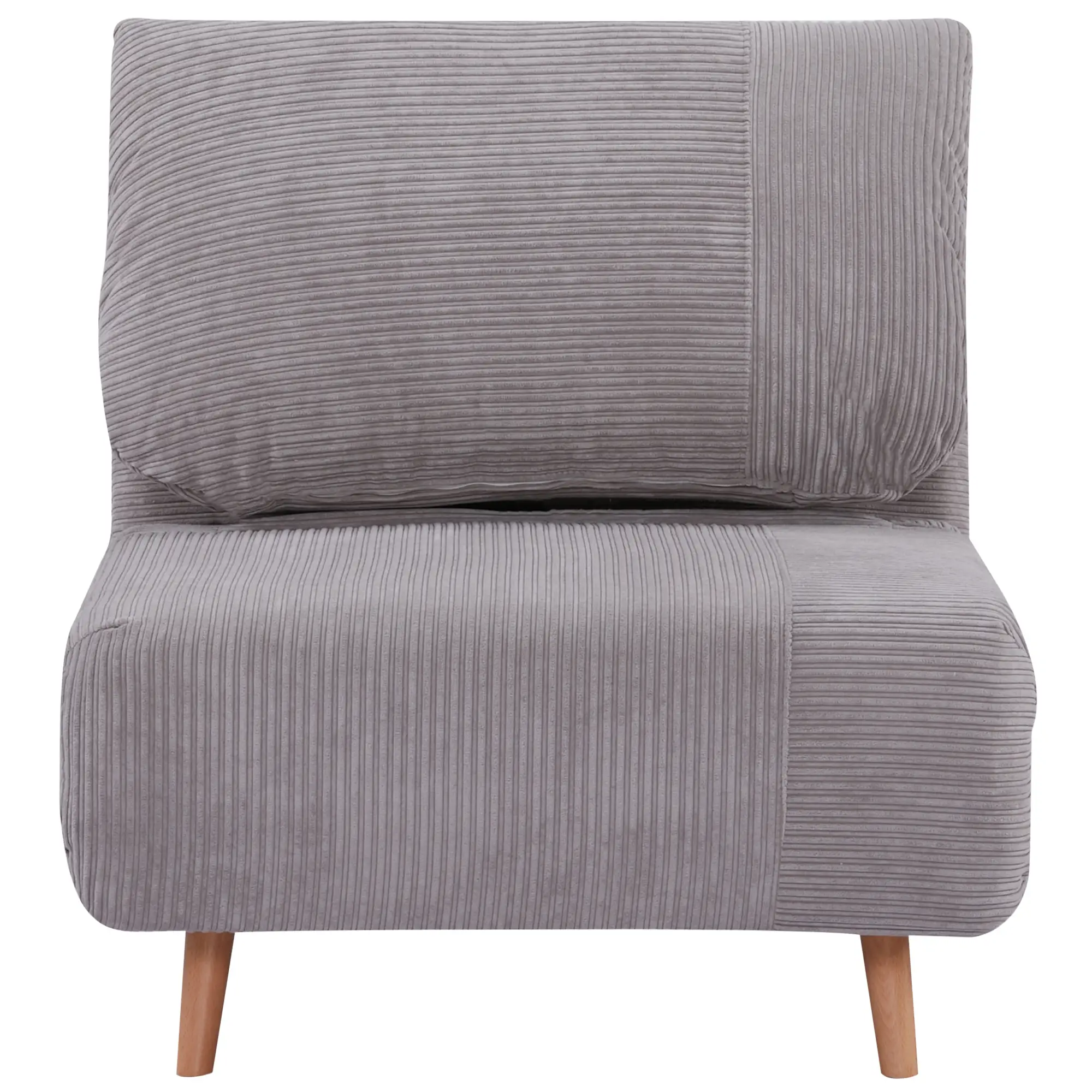 HOMCOM Schlafsessel Schlafsofa 2-in-1 verstellbare Rückenlehne Hellgrau