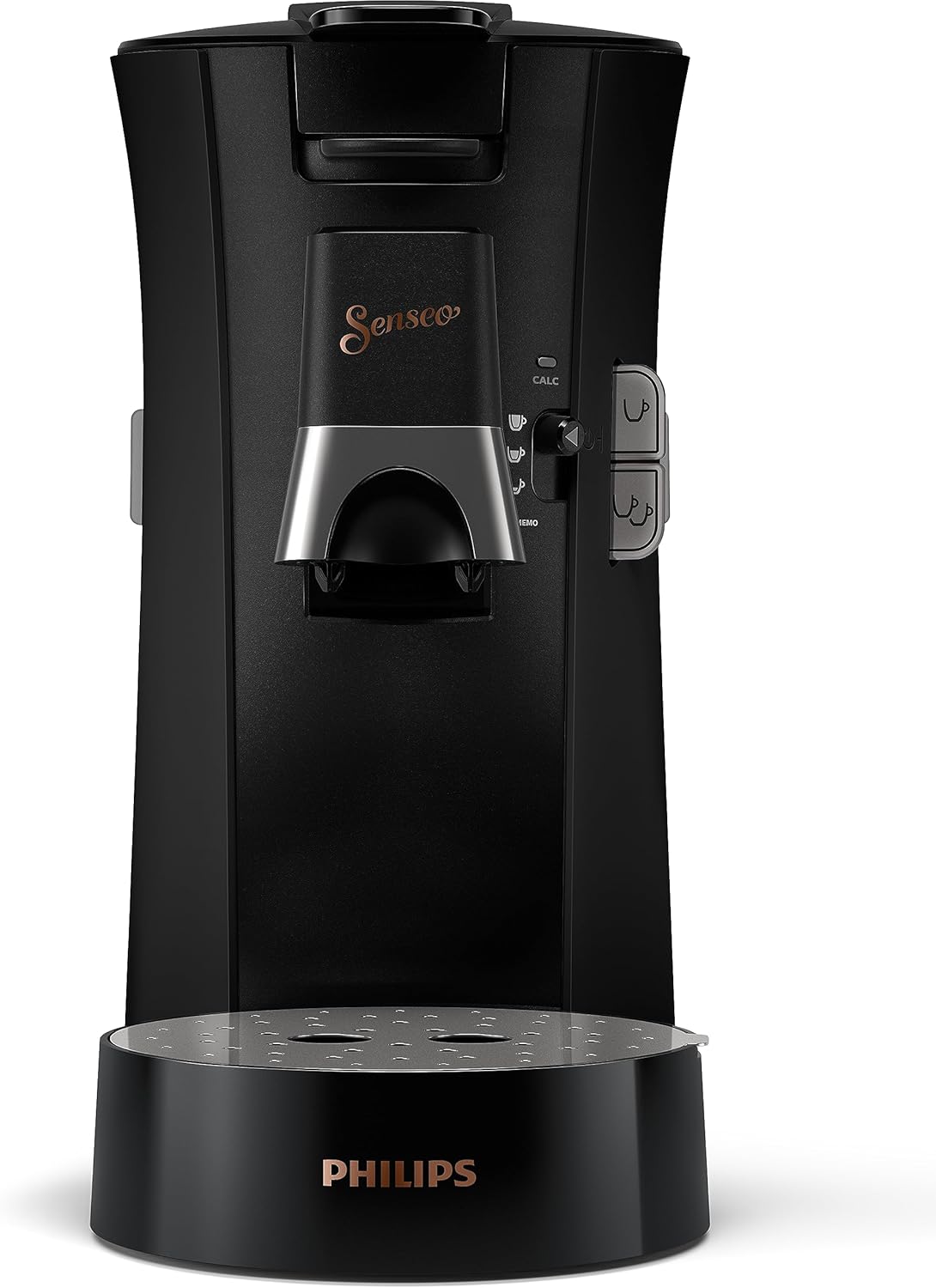 Philips Senseo Select CSA240/20 Kaffeepadmaschine (Kaffeestrkewahl Plus, Memo-Funktion, aus recyceltem Plastik), Schwarz Eco
