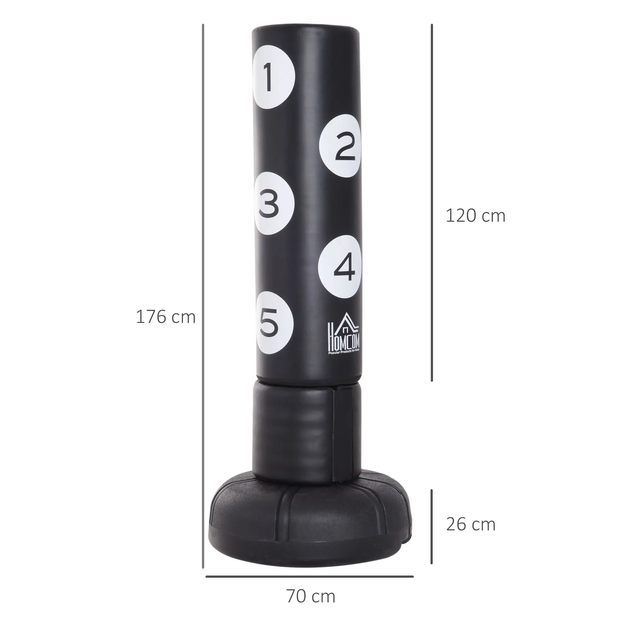 HOMCOM Standboxsack freistehend FLEX-System gepolstert
