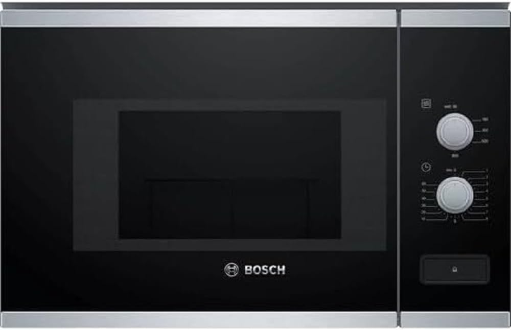 Bosch BFL520MS0 Einbau-Mikrowelle, Kombigerät, 20 l, 800 W, Schwarz, Edelstahl Noir, Acier Inoxydable