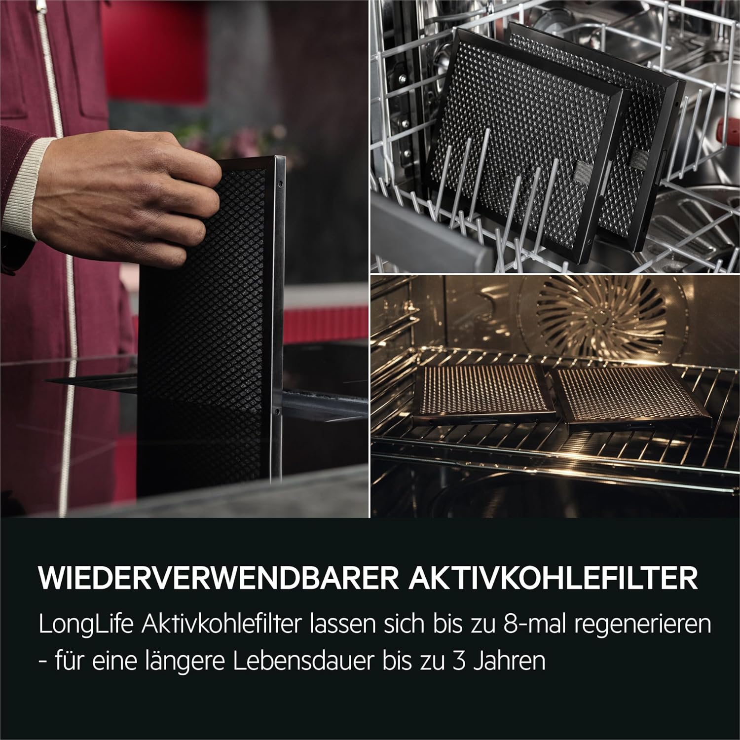 AEG IKE84441XB Autarkes Kochfeld / Herdplatte mit Touchscreen, Topferkennung & Hob²Hood-Funktion / Induktionskochplatte / 4 Kochzonen / Edelstahlrahmen / 80 cm Schwarz