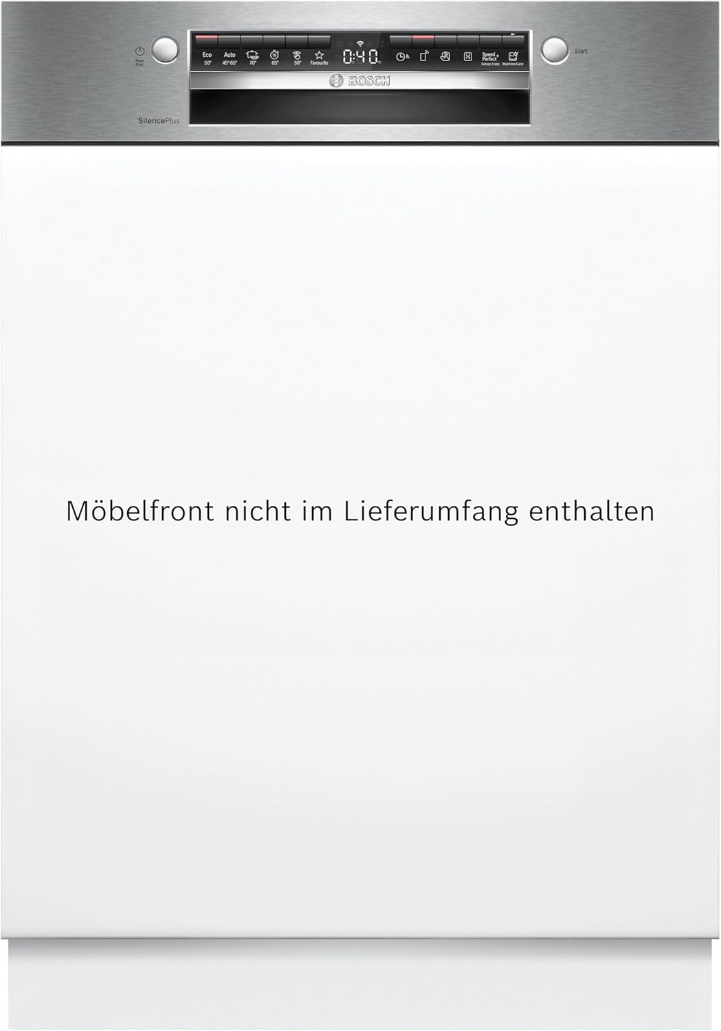 Bosch SMU4ECS28E, Serie 4, Smarter Unterbau-Geschirrspüler 60 cm, Besteckschublade, Spülmaschine Made in Germany, besonders Leise, Extra Trocknen, schneller sauberes Geschirr, Ferndiagnose, Edelstahl