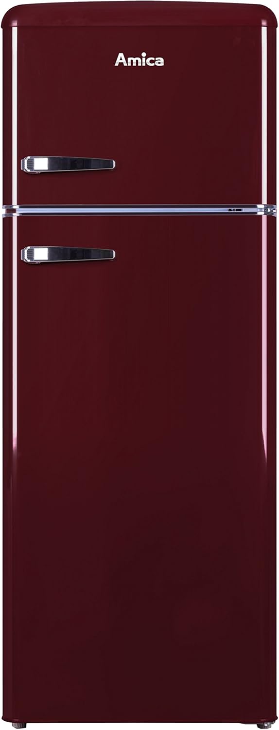 Amica KGC 15632 T Retro Kühl-/Gefrierkombination / Ice Blue (Türkis) / 144cm (H) x 55cm (B) x 62cm (T) / Retro-Design / Kühlschrank mit Gefrierfach