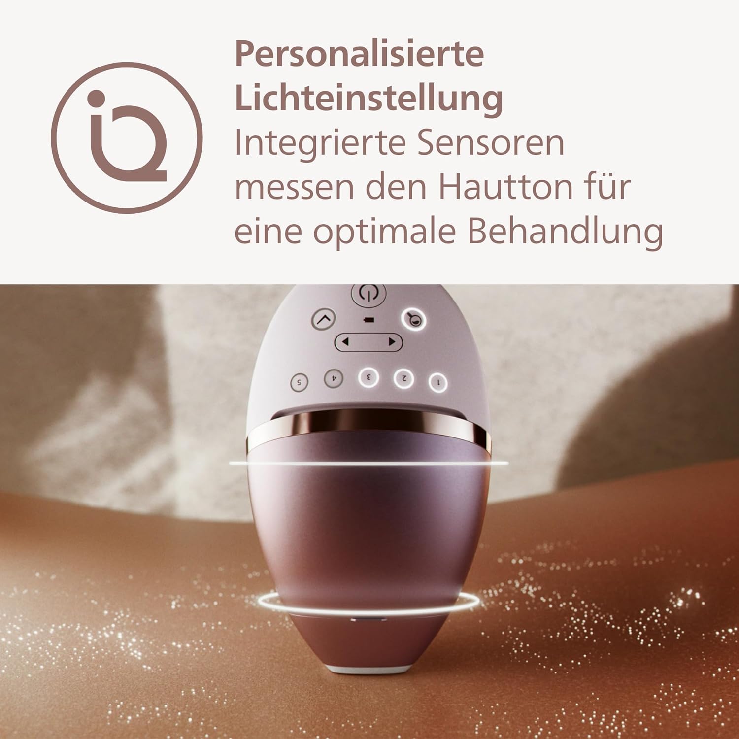 Philips Lumea IPL Haarentfernungsgerät 9000 Series – Haarentfernungsgerät mit SenseIQ Technologie, 3 Aufsätze für Körper, Gesicht und Präzision, kabellos (Modell BRI955/00)