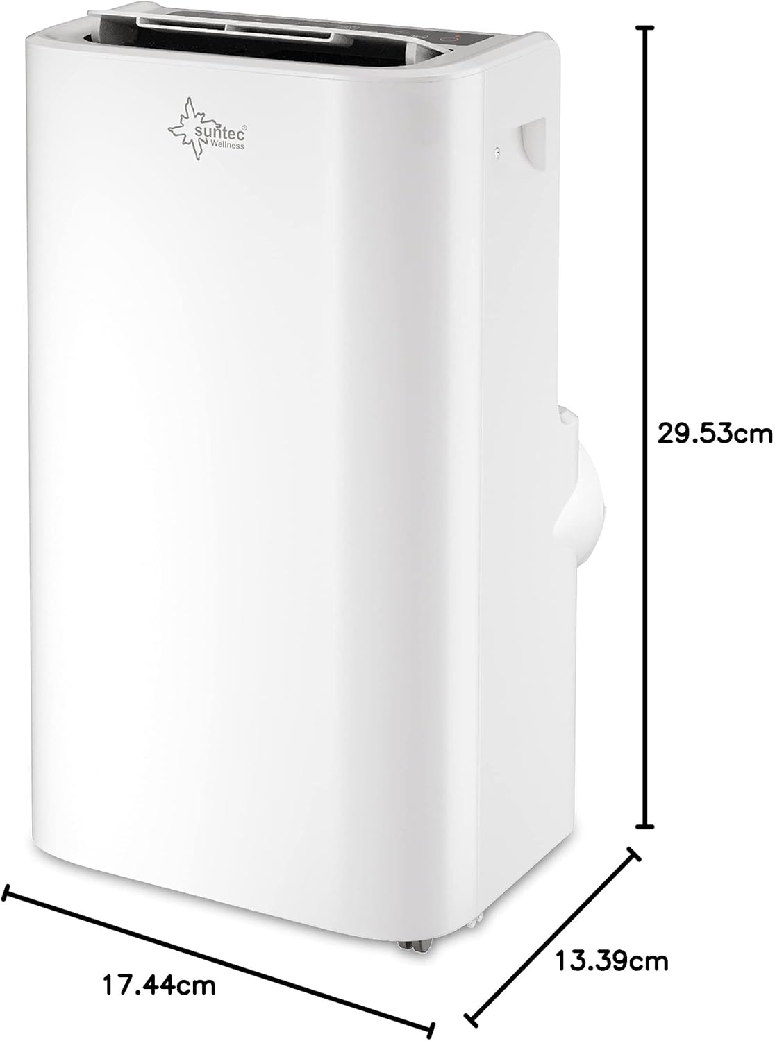 SUNTEC Mobiles Klimagerät Impuls 2.6 Eco R290 – Klimaanlage mobil und leise mit Abluftschlauch – Kühler & Entfeuchter für Räume bis 34 qm – Mobile Kühlung für Wohnung & Büro – 9.000 BTU | 2600 Watt