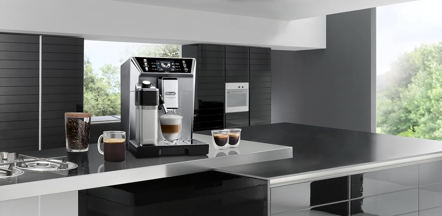 De'Longhi Eletta Evo ECAM 46.860.B Kaffeevollautomat mit LatteCrema Milchsystem, Cappuccino und Espresso auf Knopfdruck, LCD Display und Sensor-Touch-Tasten, schwarz