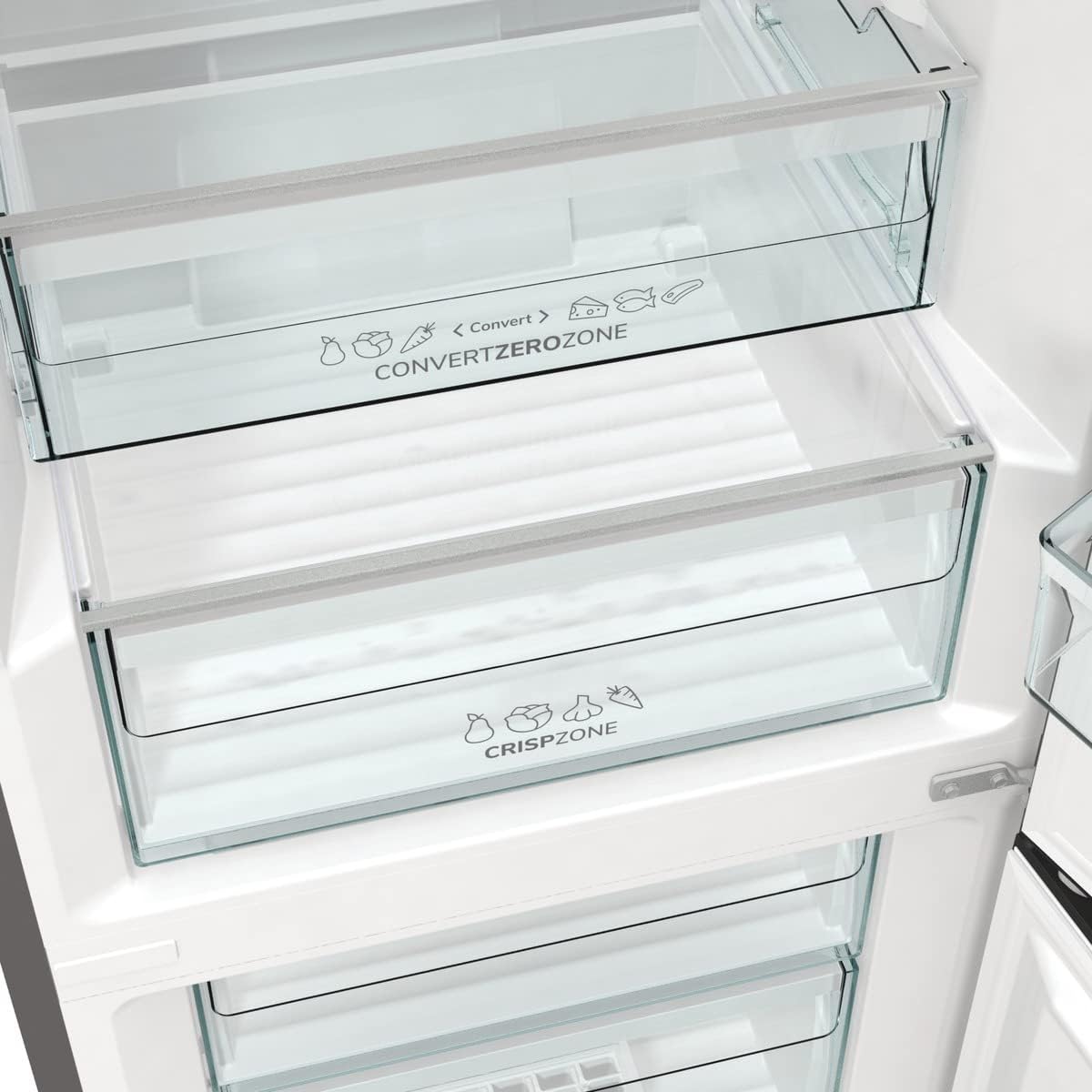 Gorenje N 619EAXL4 Kühl-Gefrier-Kombination/ LED Display/ 186 cm/ 300 l/ NoFrostPLus/ Gemüsefach mit Feuchteregler/ FastFreeze/ edelstahl