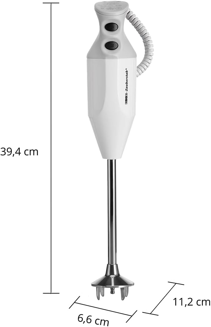ESGE Zauberstab P 350 Profi, Stabmixer weiß inklusive Multifunktionsmesser, bis zu 22.000 U/min, 90880, weiß/grau