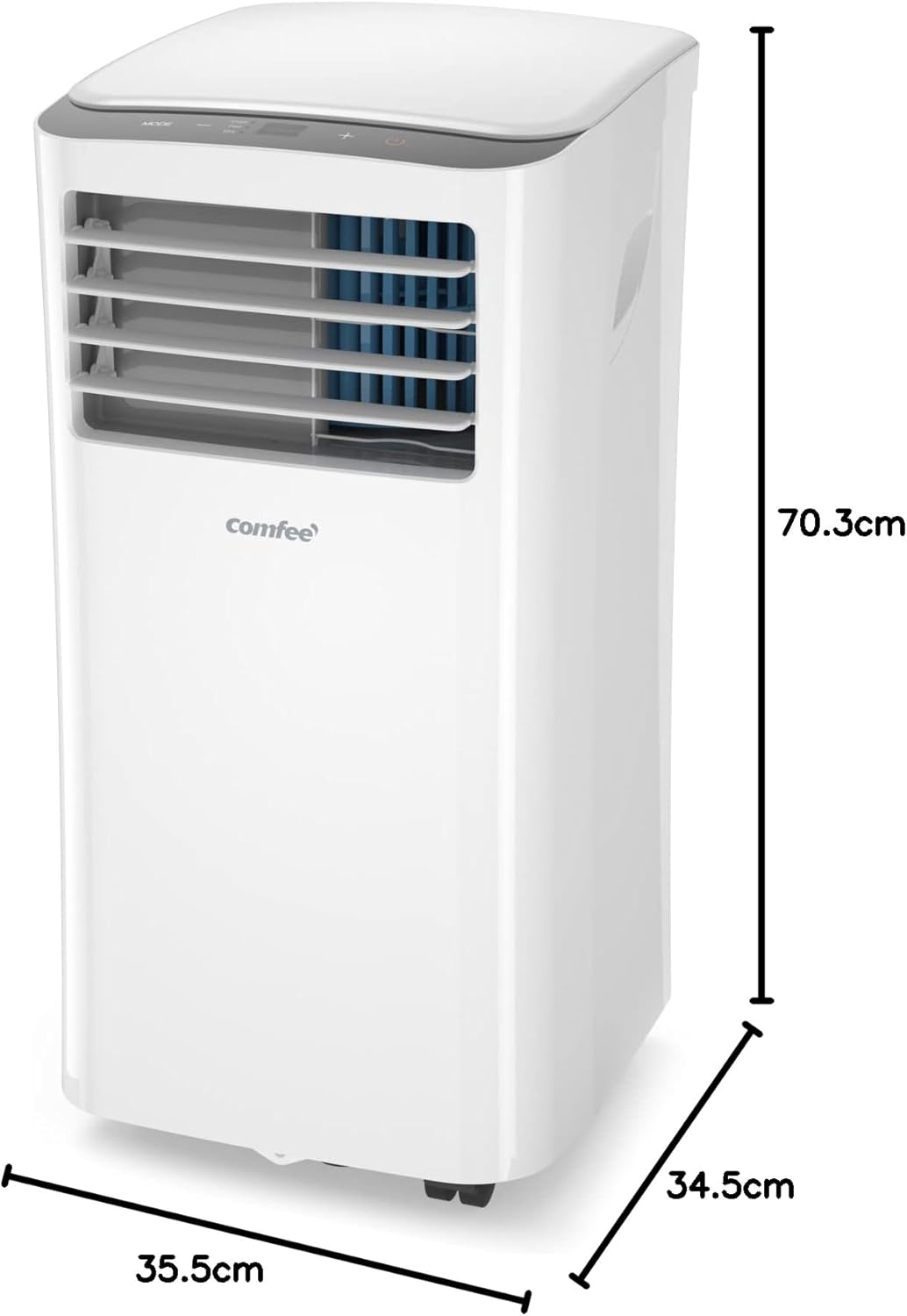 Comfee Mobiles Klimagert Easy Cool 2.0, 7000 BTU 2,0kW, Kühlen&Ventilieren&Entfeuchten, Raumgre bis 68m(25㎡), APP-Steuerung/Alexa/Google Home/IFTTT, Mobile Klimaanlage mit Abluftschlauch