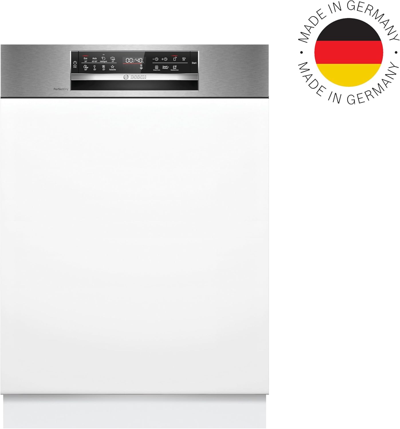 Bosch SMV4ETX08E, Serie 4, Smarter Geschirrspüler Vollintegriert 60 cm, Besteckkorb, Spülmaschine mit Programmassistent, besonders Leise, Rackmatic, Automatische Türöffnung, InfoLight, AquaStop