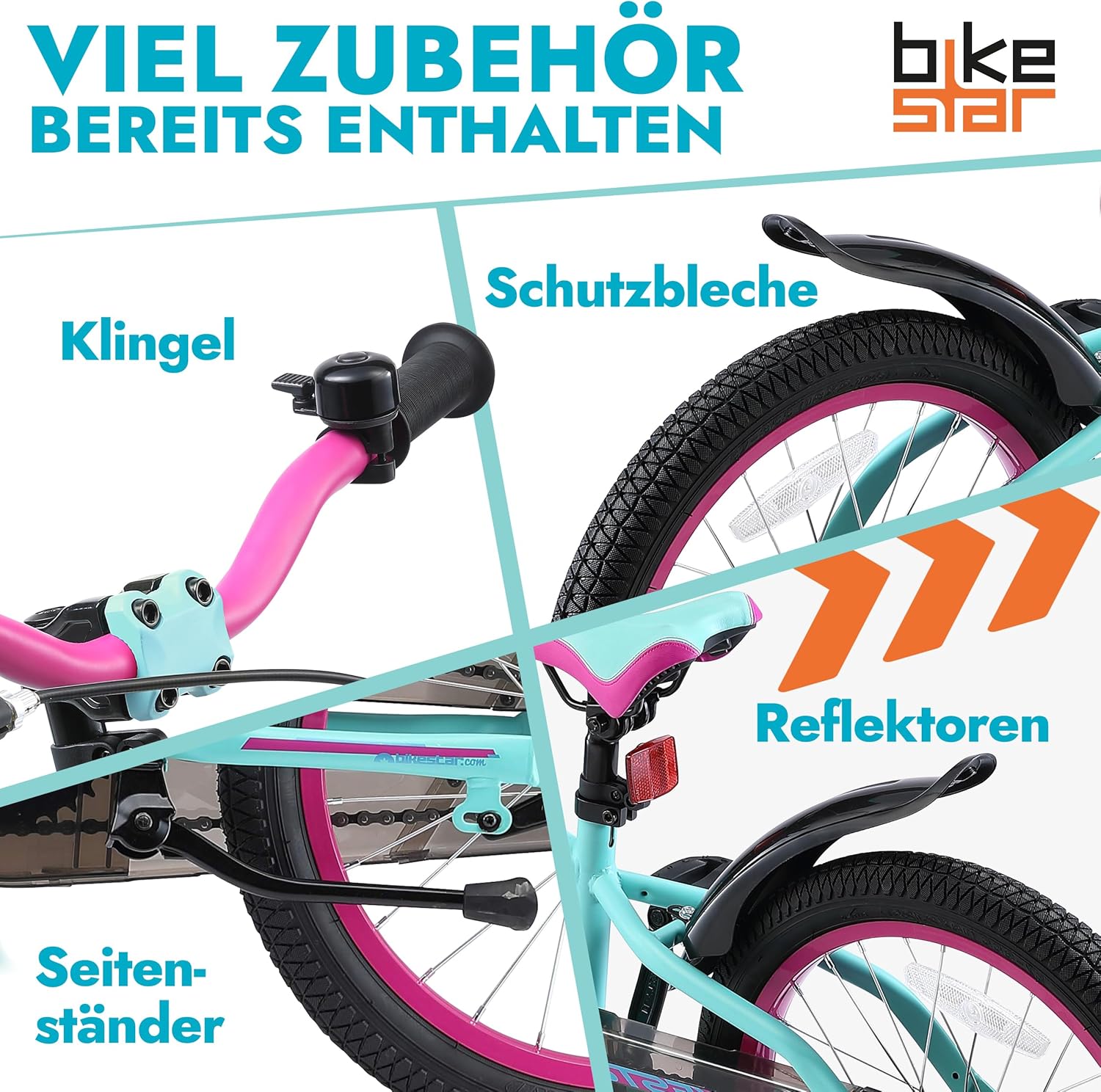 BIKESTAR Kinderfahrrad 18 Zoll für Mädchen und Jungen ab 5 Jahre | Kinderrad Urban Jungle | Fahrrad für Kinder | Risikofrei Testen